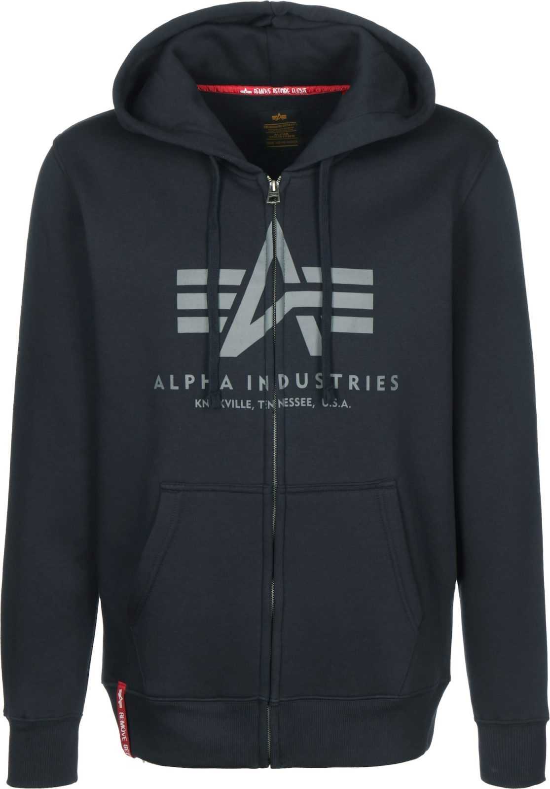 ALPHA INDUSTRIES Jopa na zadrgo  marine / siva / rdeča / bela