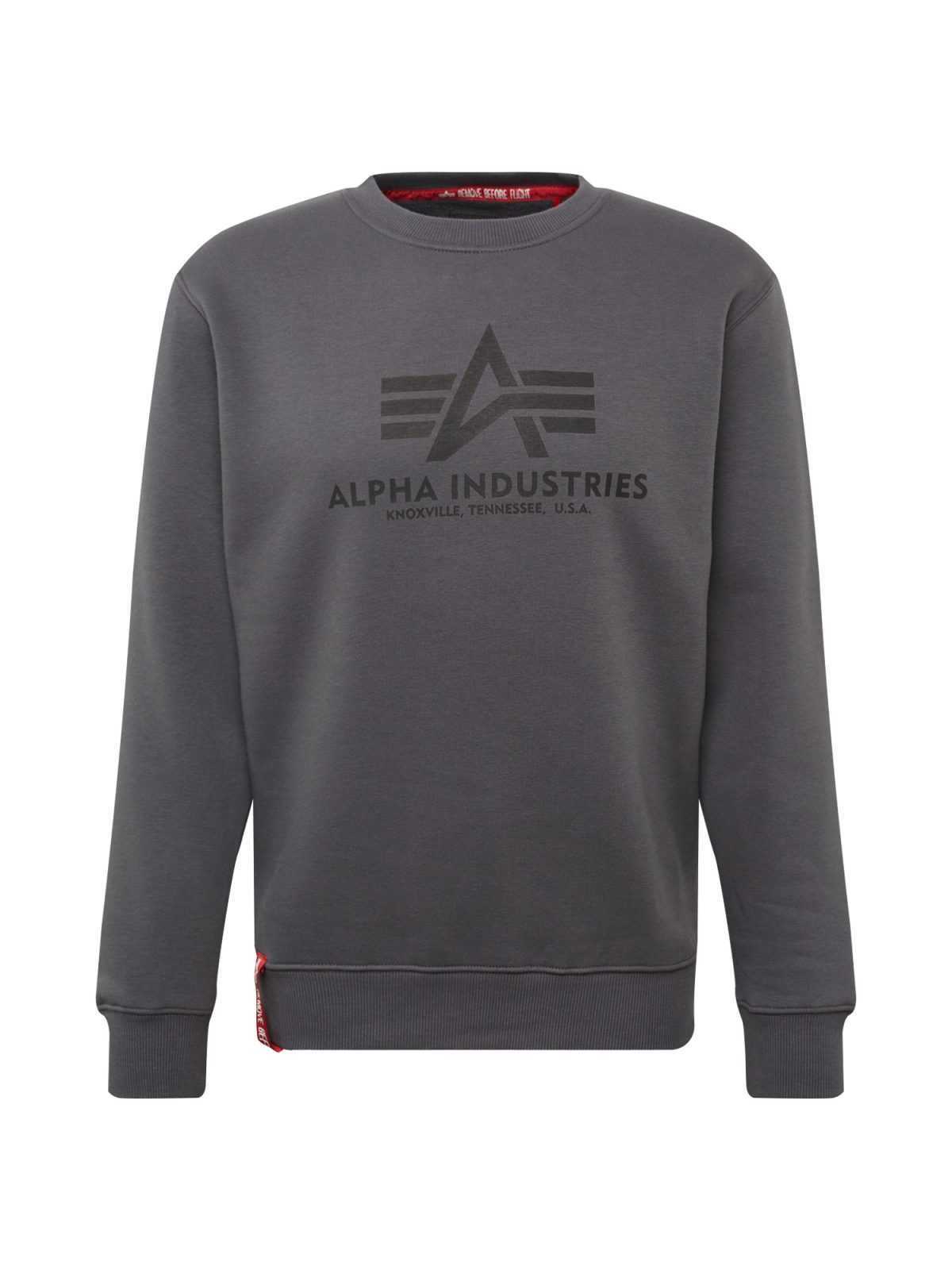 ALPHA INDUSTRIES Majica  antracit / temno siva