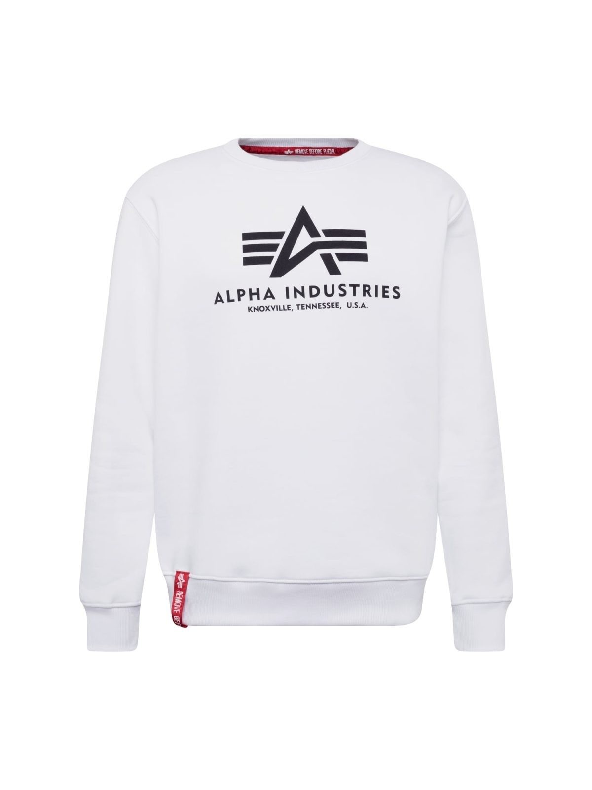 ALPHA INDUSTRIES Majica  črna / bela