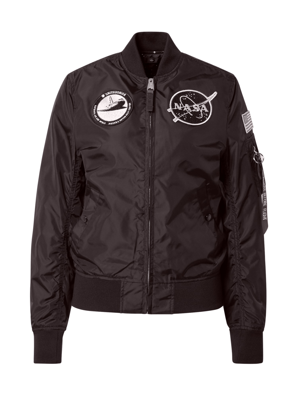 ALPHA INDUSTRIES Prehodna jakna ' MA-1 TT NASA Reversible W'  črna / bela