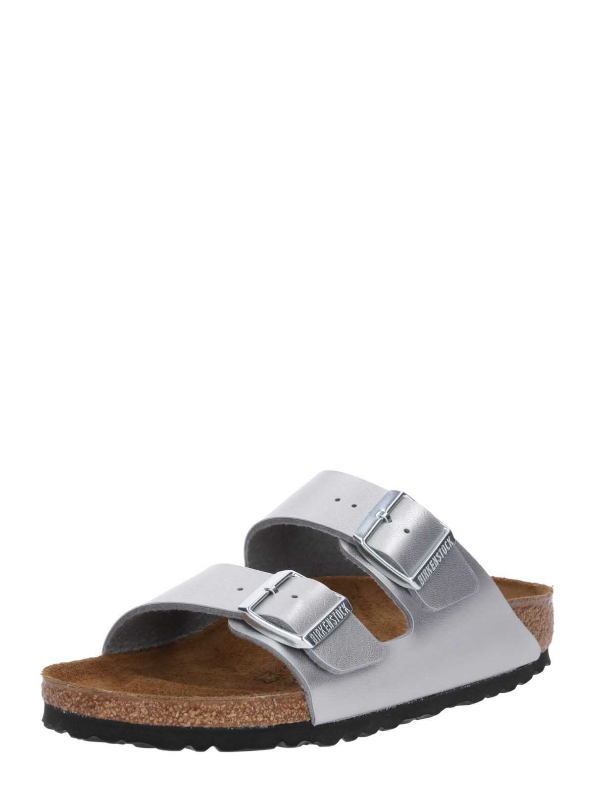 BIRKENSTOCK Nizki natikači 'Arizona'  srebrna