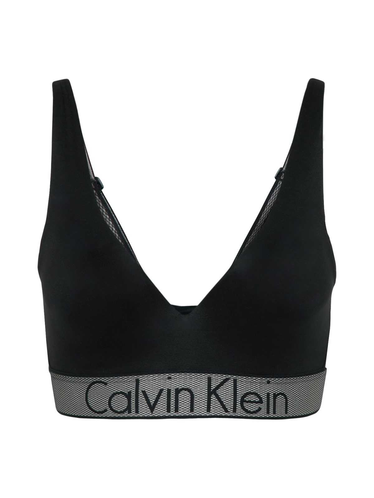 Calvin Klein Underwear Nedrček 'PLUNGE'  siva / črna