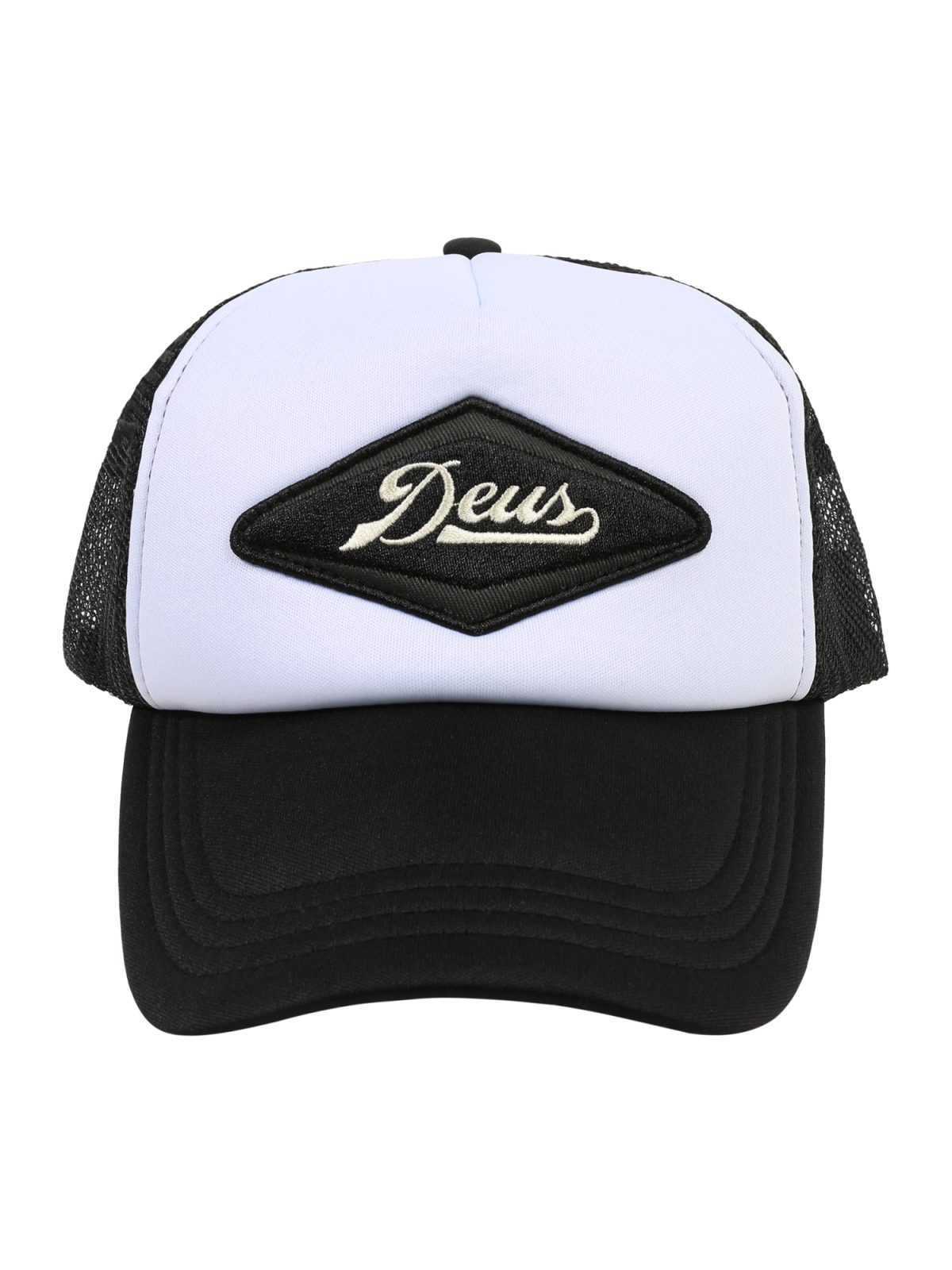 DEUS EX MACHINA Kapa 'Diamond Trucker'  črna / bela