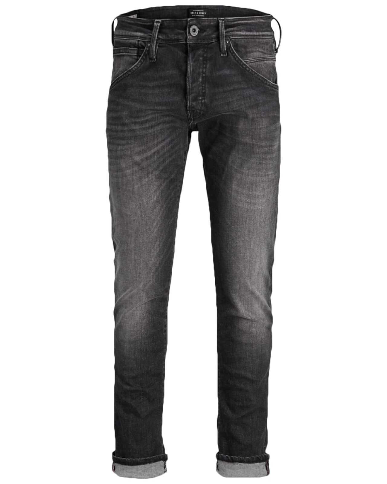 JACK & JONES Kavbojke 'Glenn'  črn denim