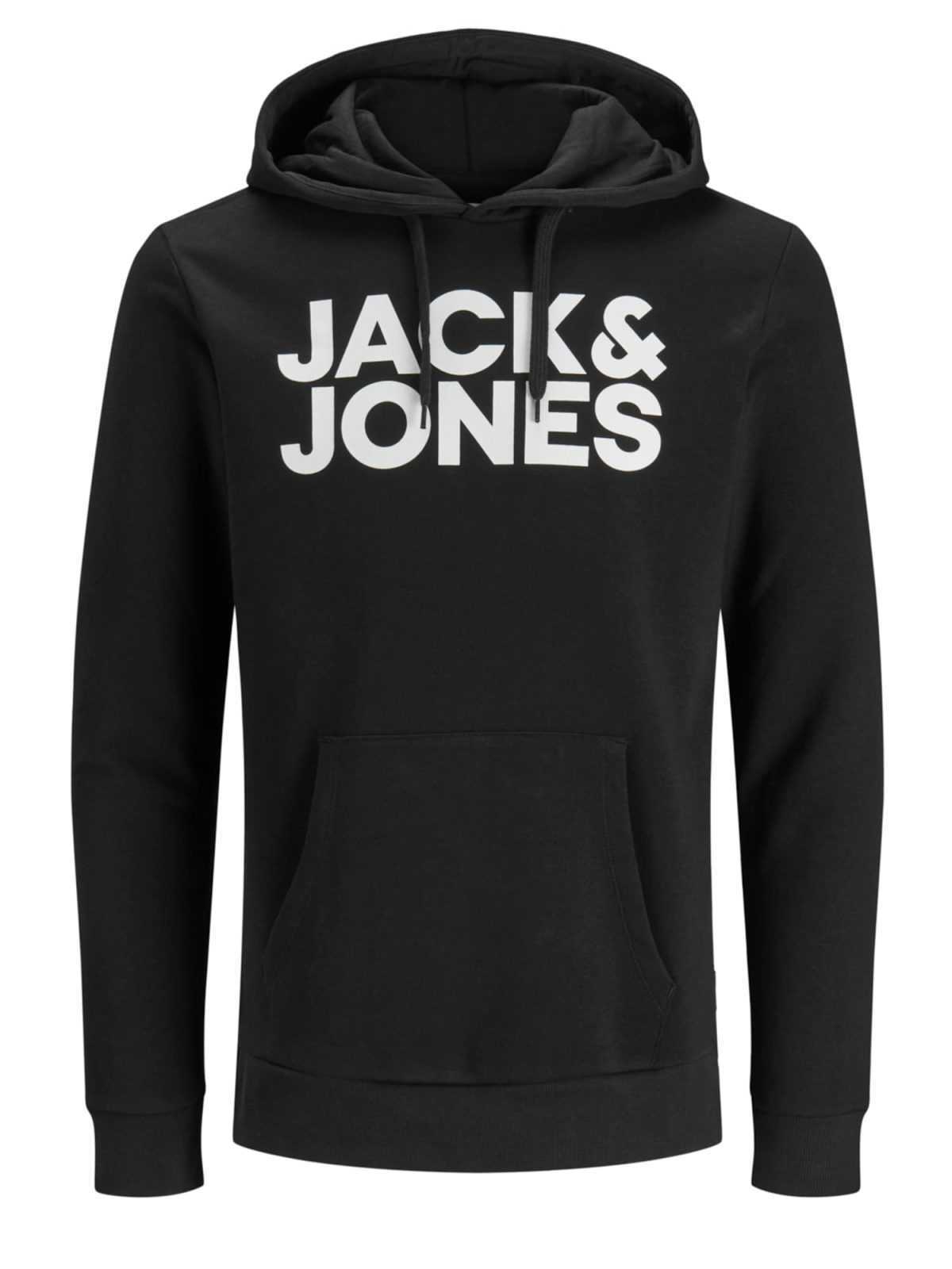 JACK & JONES Majica  črna / bela