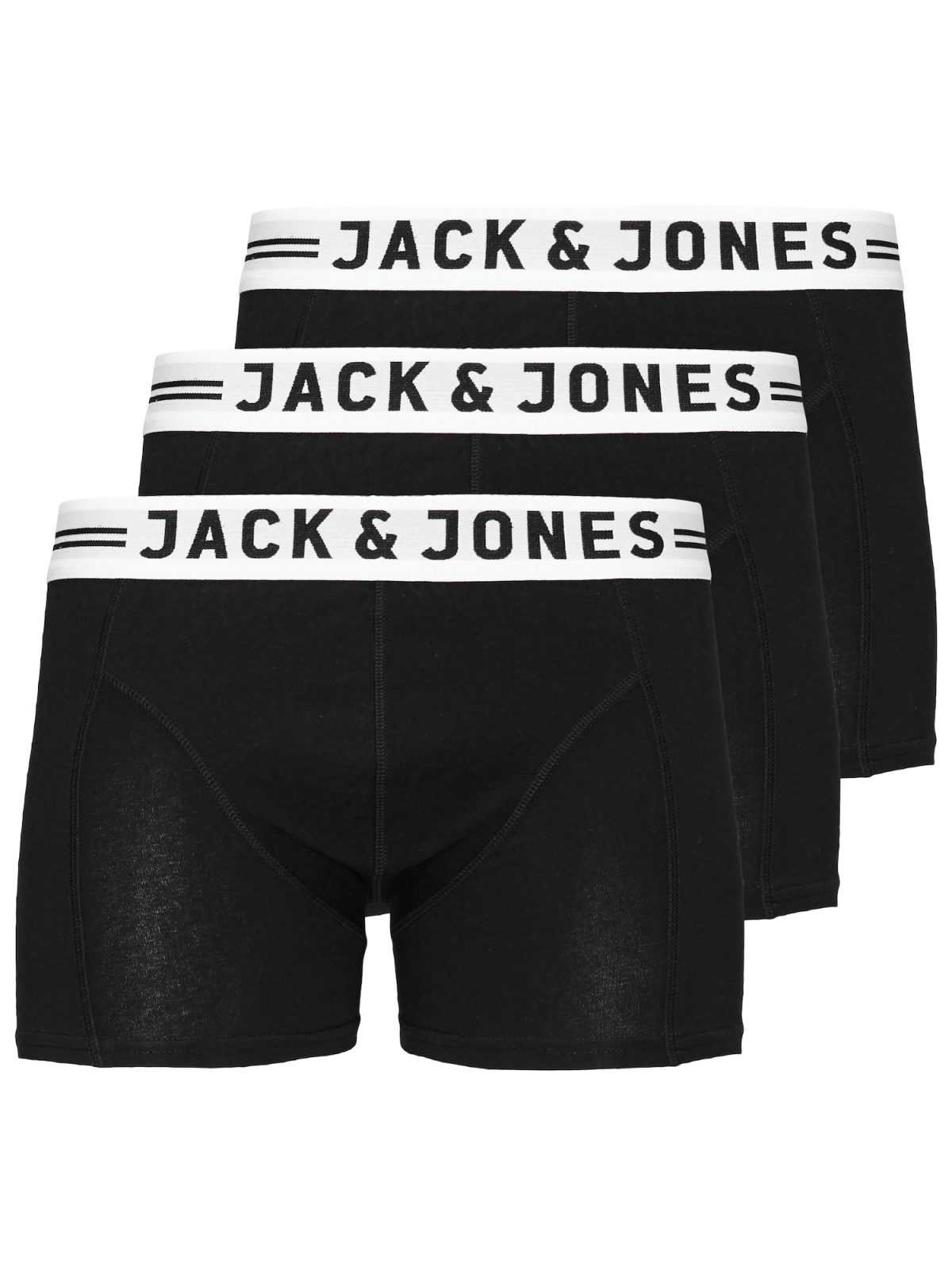 JACK & JONES Spodnjice  črna / bela