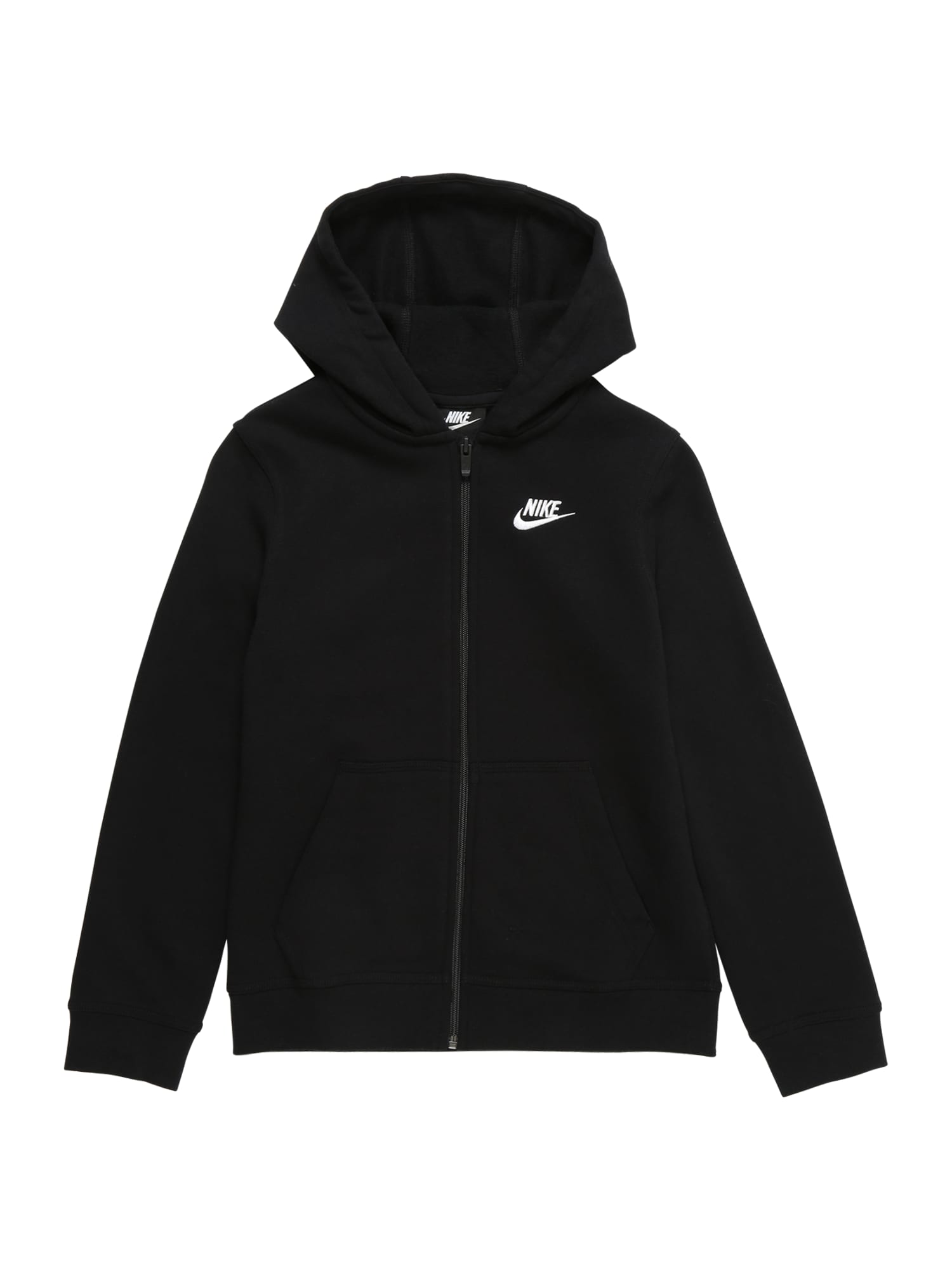 Nike Sportswear Jopa na zadrgo  črna / bela