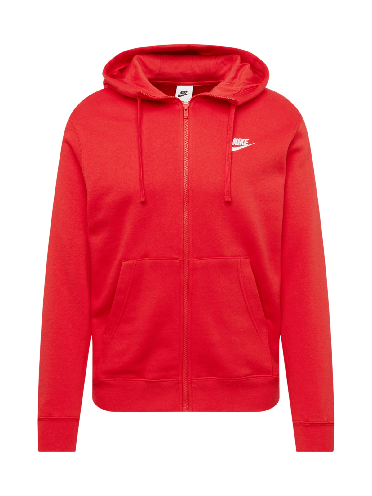 Nike Sportswear Jopa na zadrgo  rdeča / bela