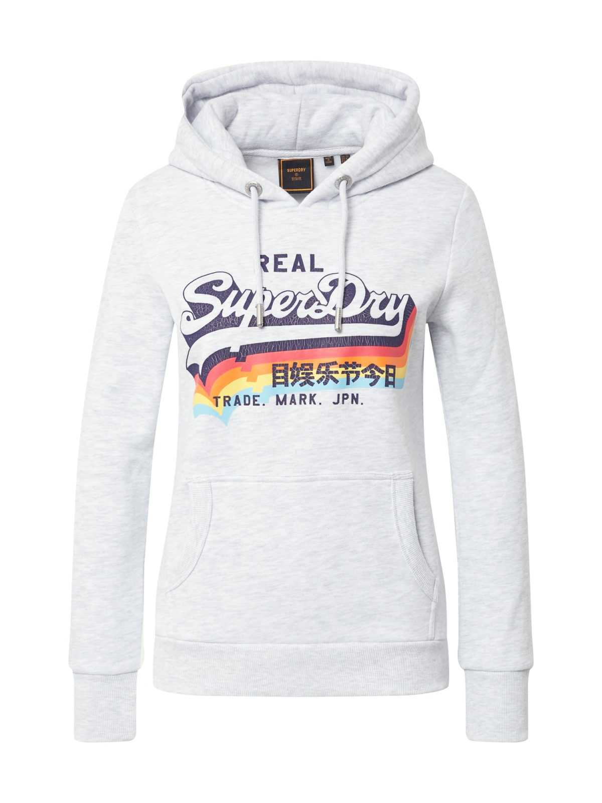 Superdry Majica  mešane barve / pegasto bela