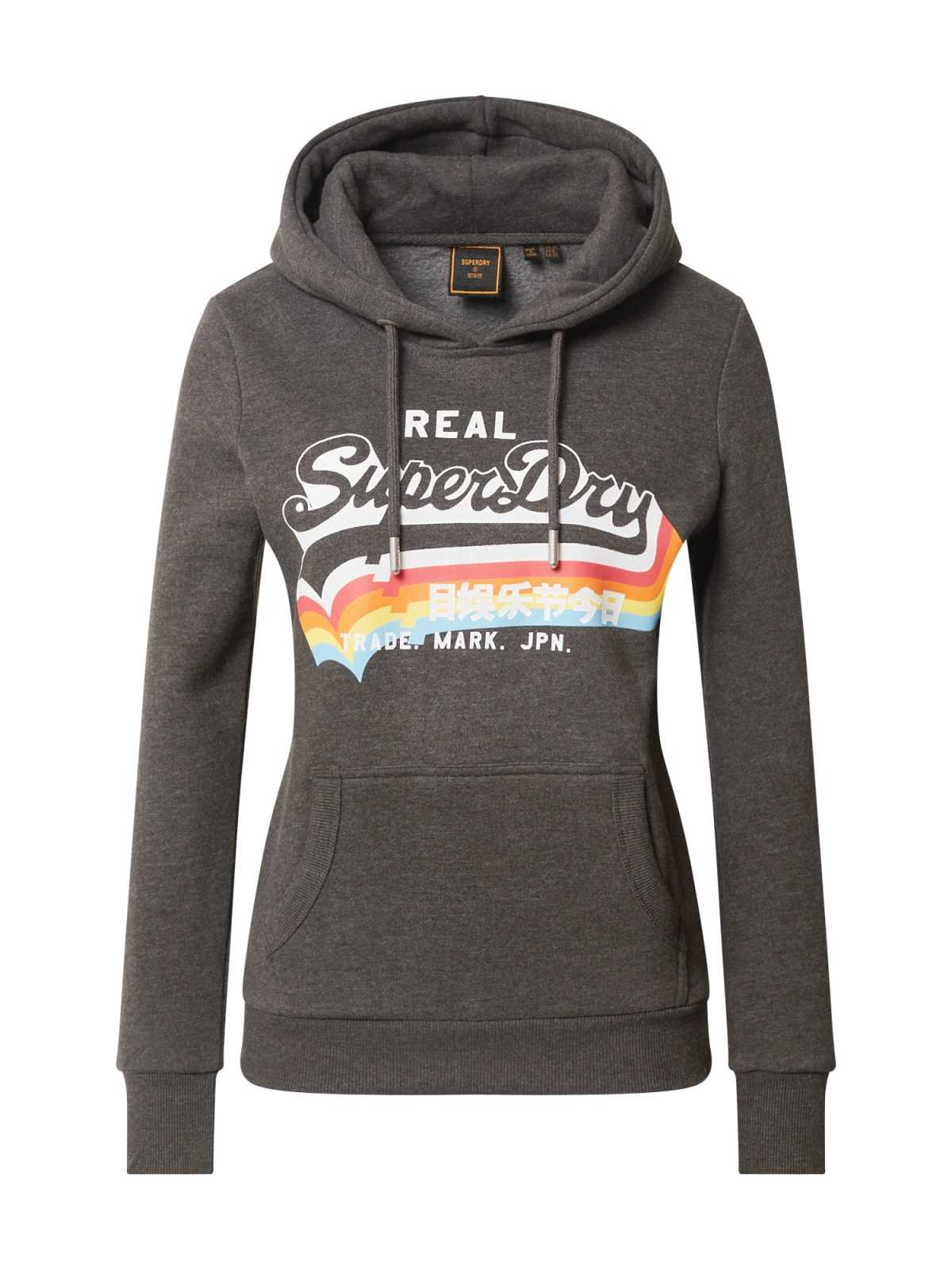 Superdry Majica  temno siva / mešane barve