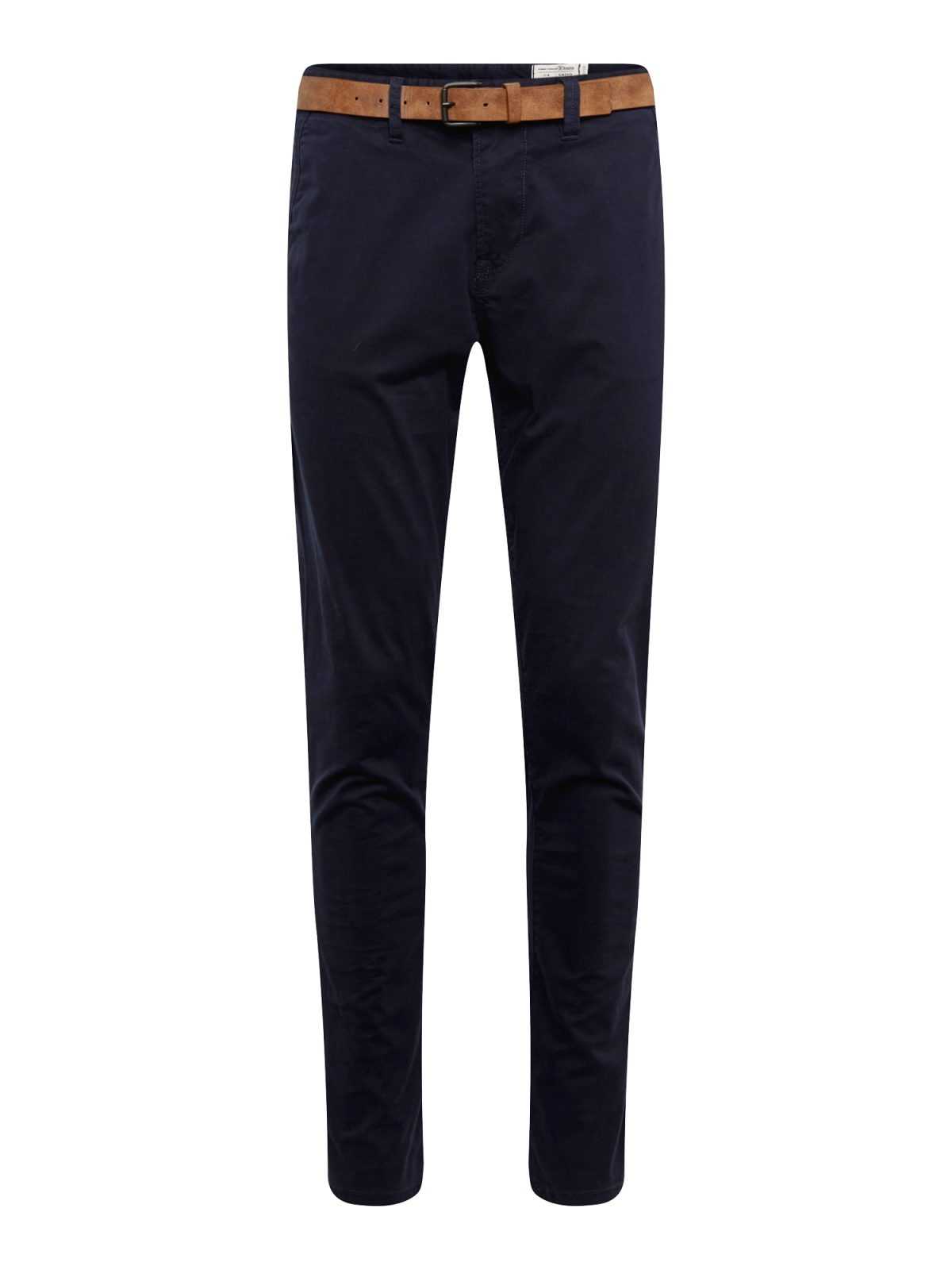 TOM TAILOR DENIM Chino hlače  temno modra