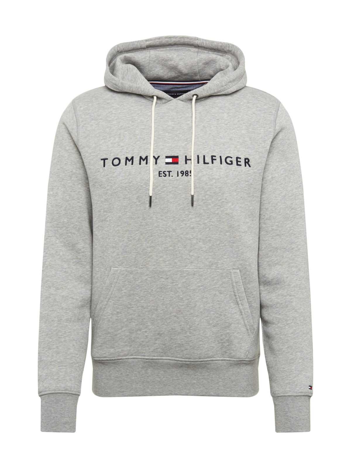 TOMMY HILFIGER Majica  mornarska / pegasto siva / rdeča / bela