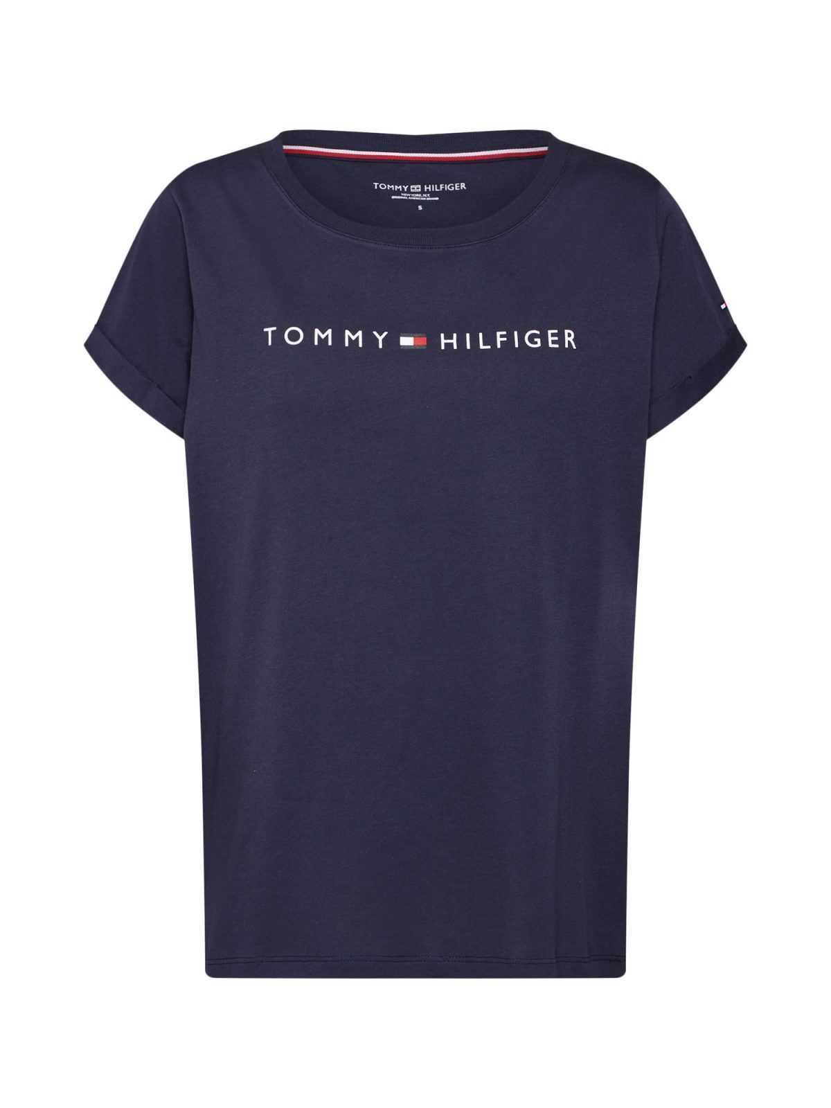 TOMMY HILFIGER Majica  nočno modra / rdeča / bela