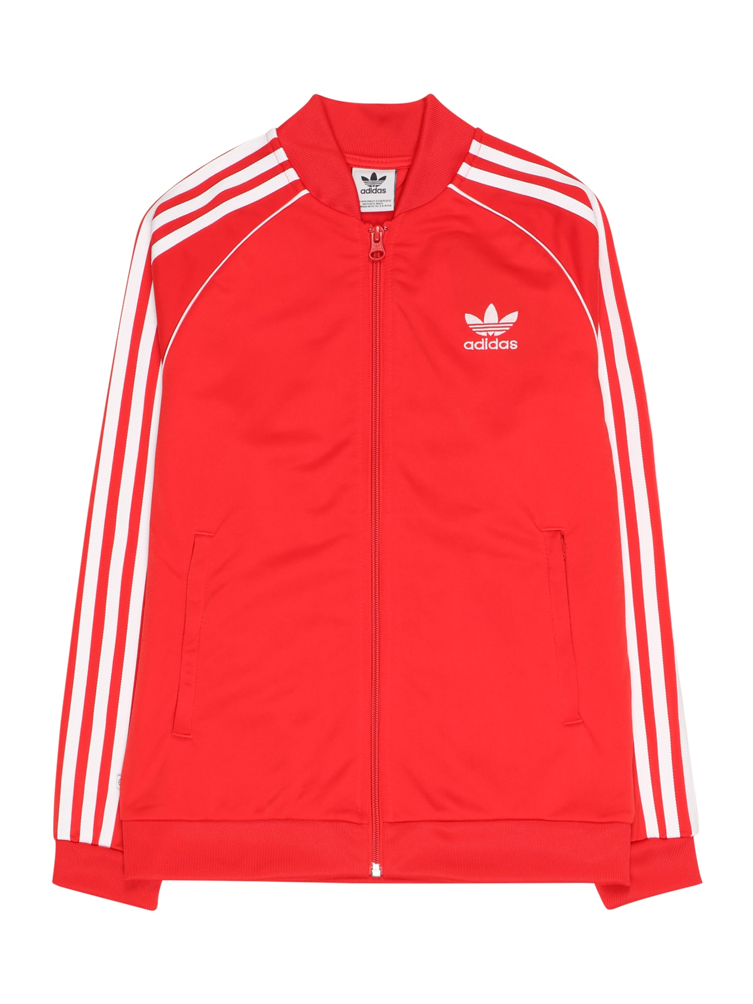 ADIDAS ORIGINALS Jopa na zadrgo  rdeča / bela