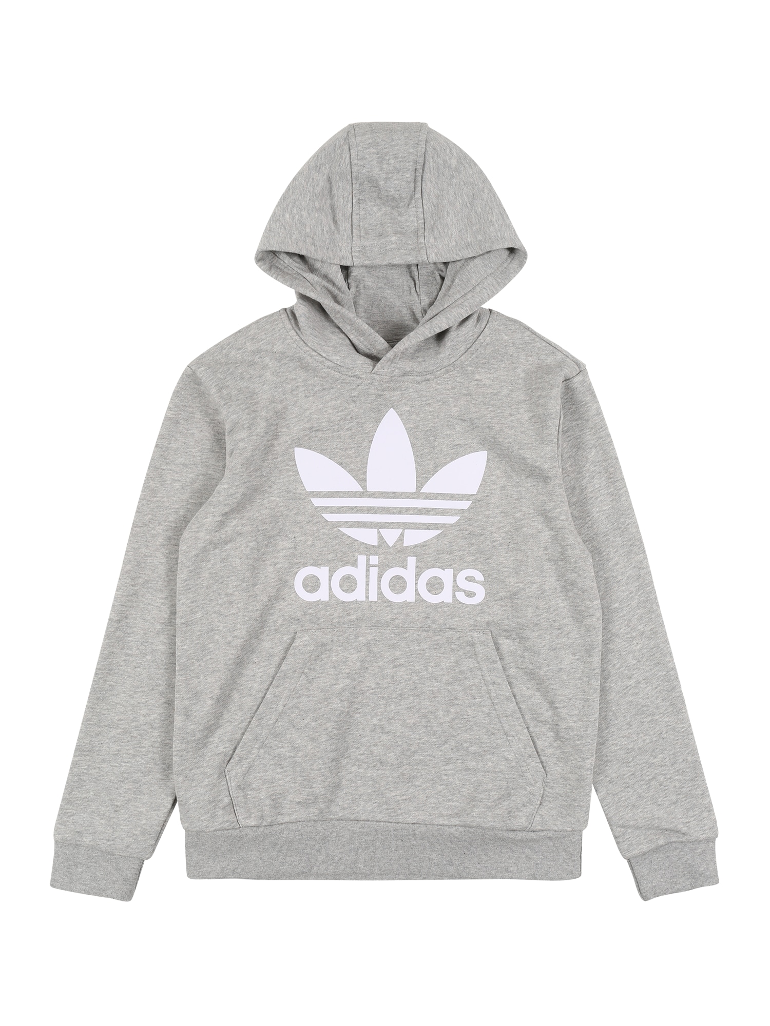 ADIDAS ORIGINALS Majica 'TREFOIL HOODIE'  pegasto siva