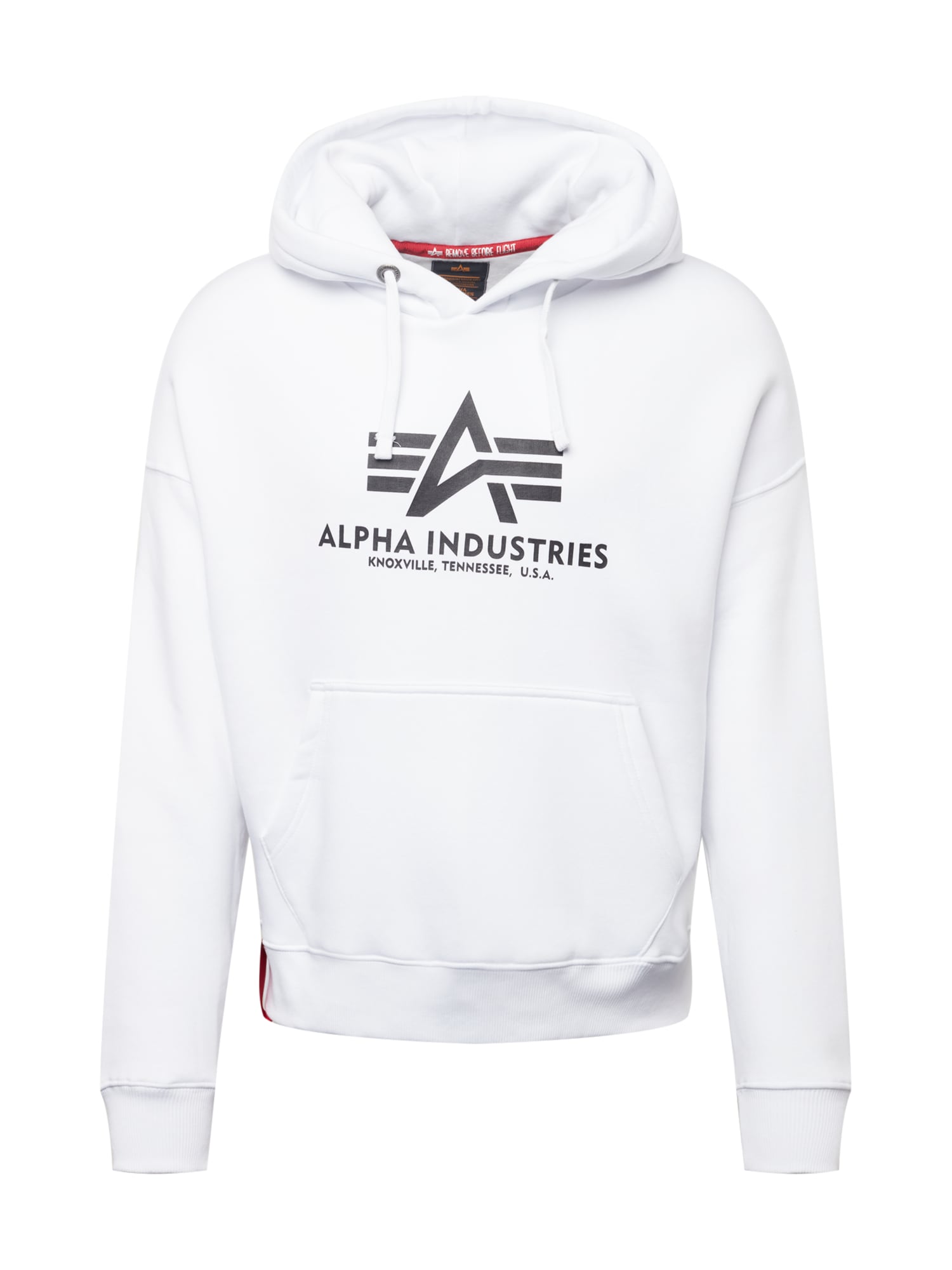 ALPHA INDUSTRIES Majica  temno modra / bela