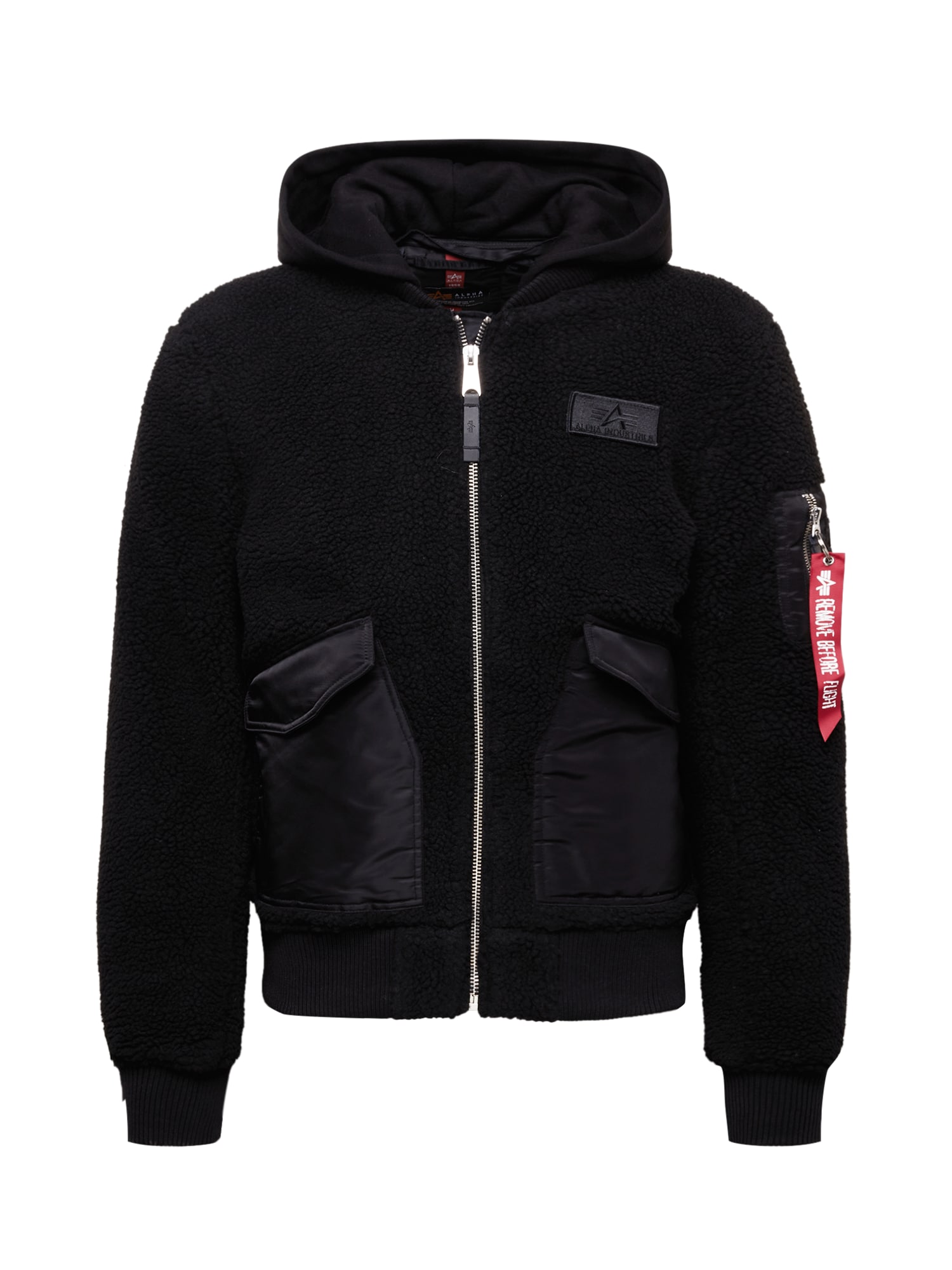 ALPHA INDUSTRIES Prehodna jakna  rdeča / črna