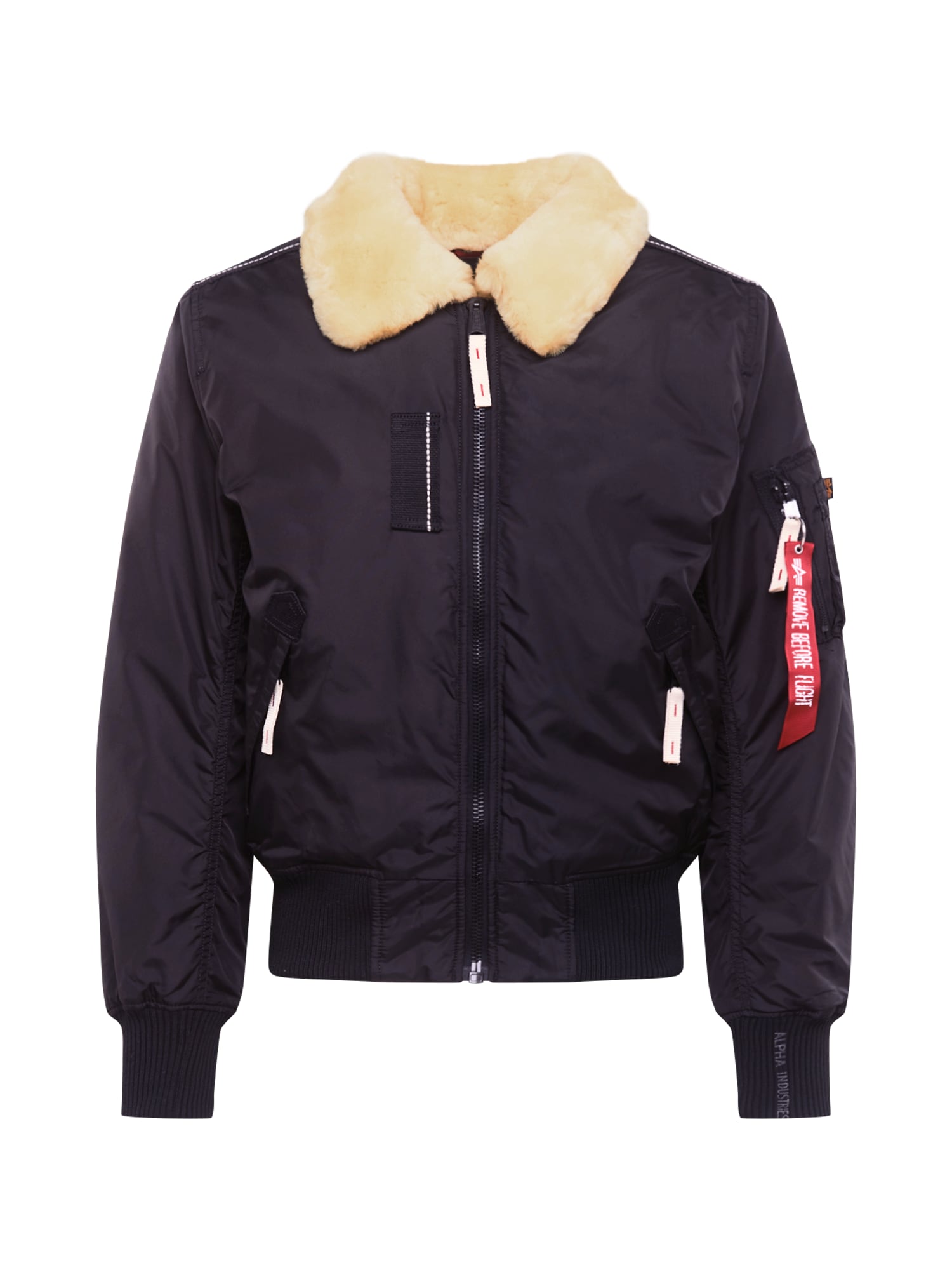 ALPHA INDUSTRIES Zimska jakna 'Injector III'  bež / rdeča / črna / bela