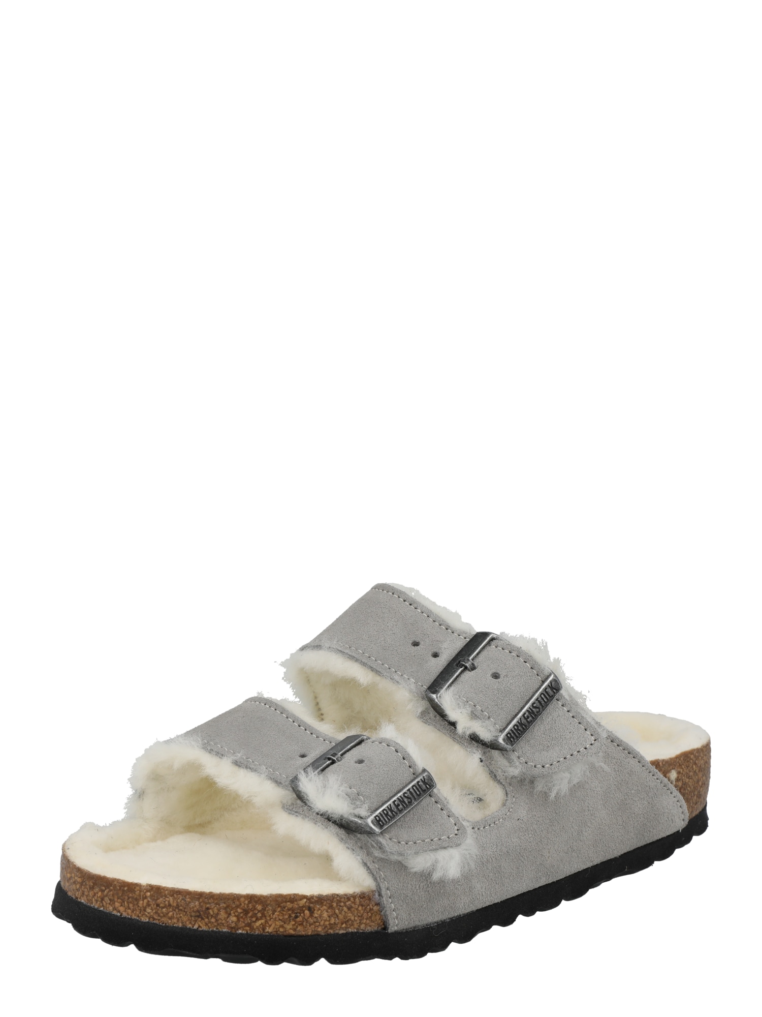 BIRKENSTOCK Nizki natikači 'Arizona'  siva / bela