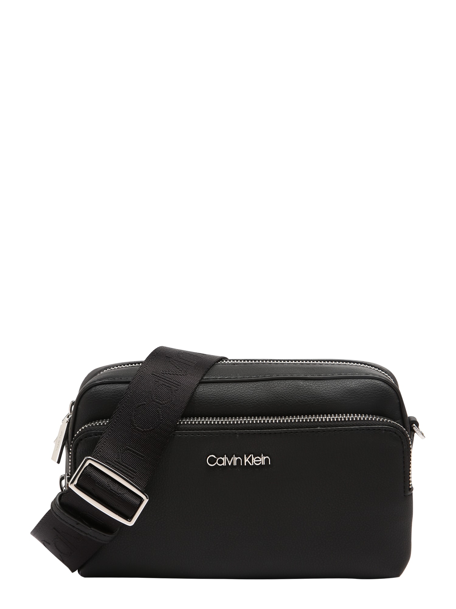 Calvin Klein Torba za čez ramo  črna / srebrna