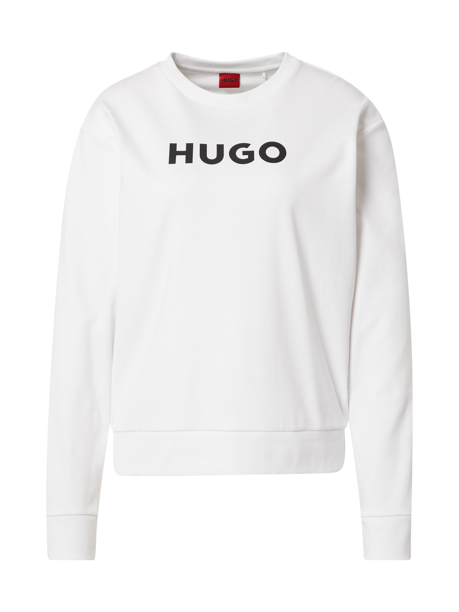 HUGO Majica 'The HUGO Sweater'  črna / bela