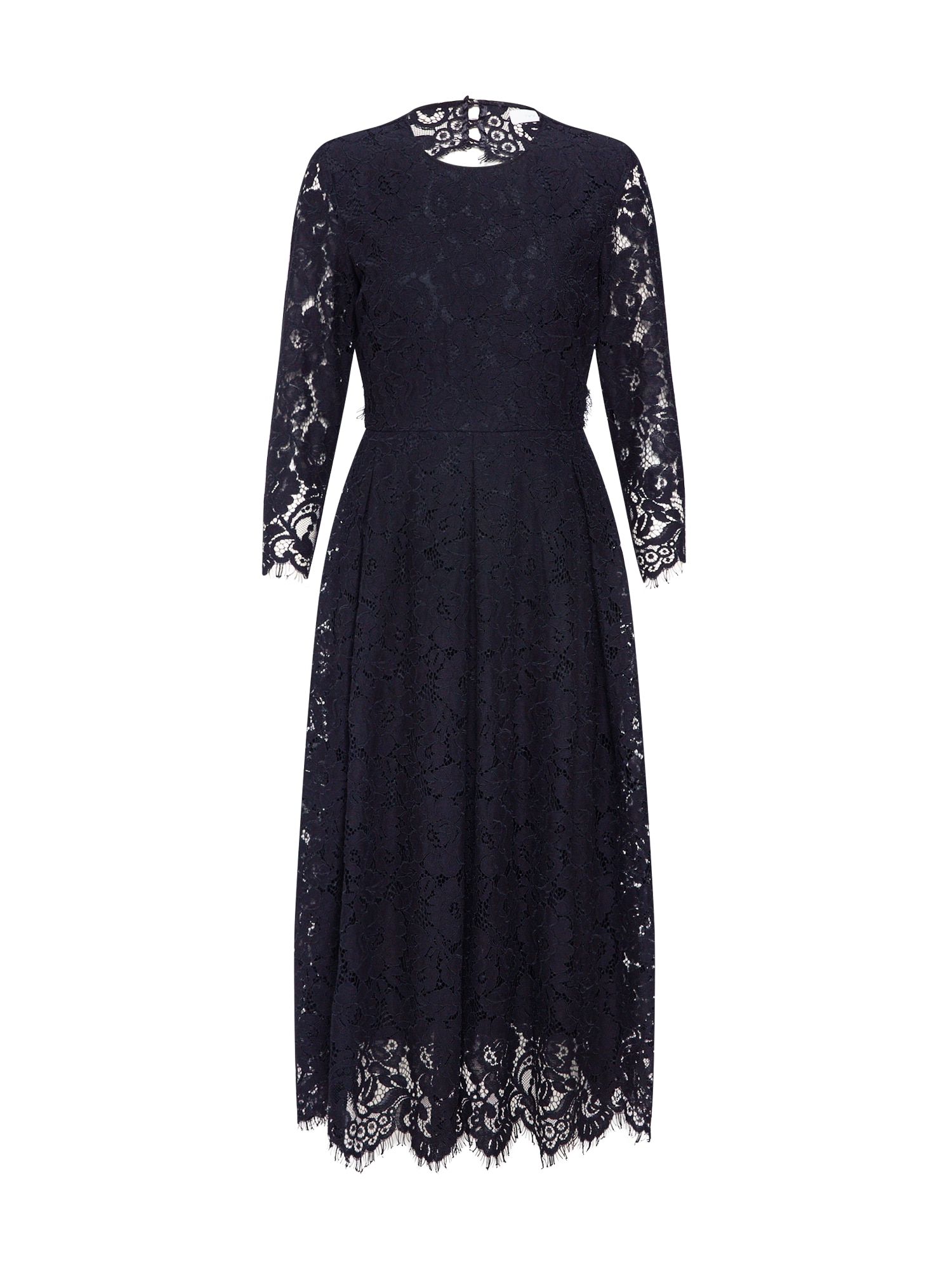 IVY OAK Obleka 'Flared Lace Dress'  črna