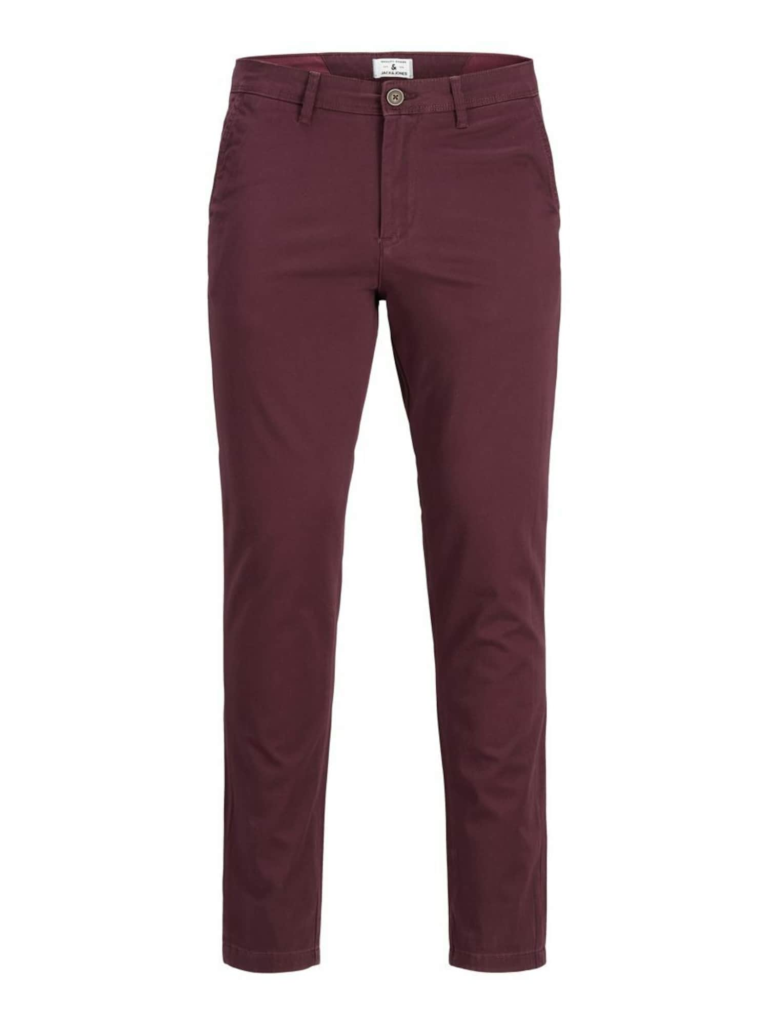 JACK & JONES Chino hlače 'Marco Bowie'  vinsko rdeča