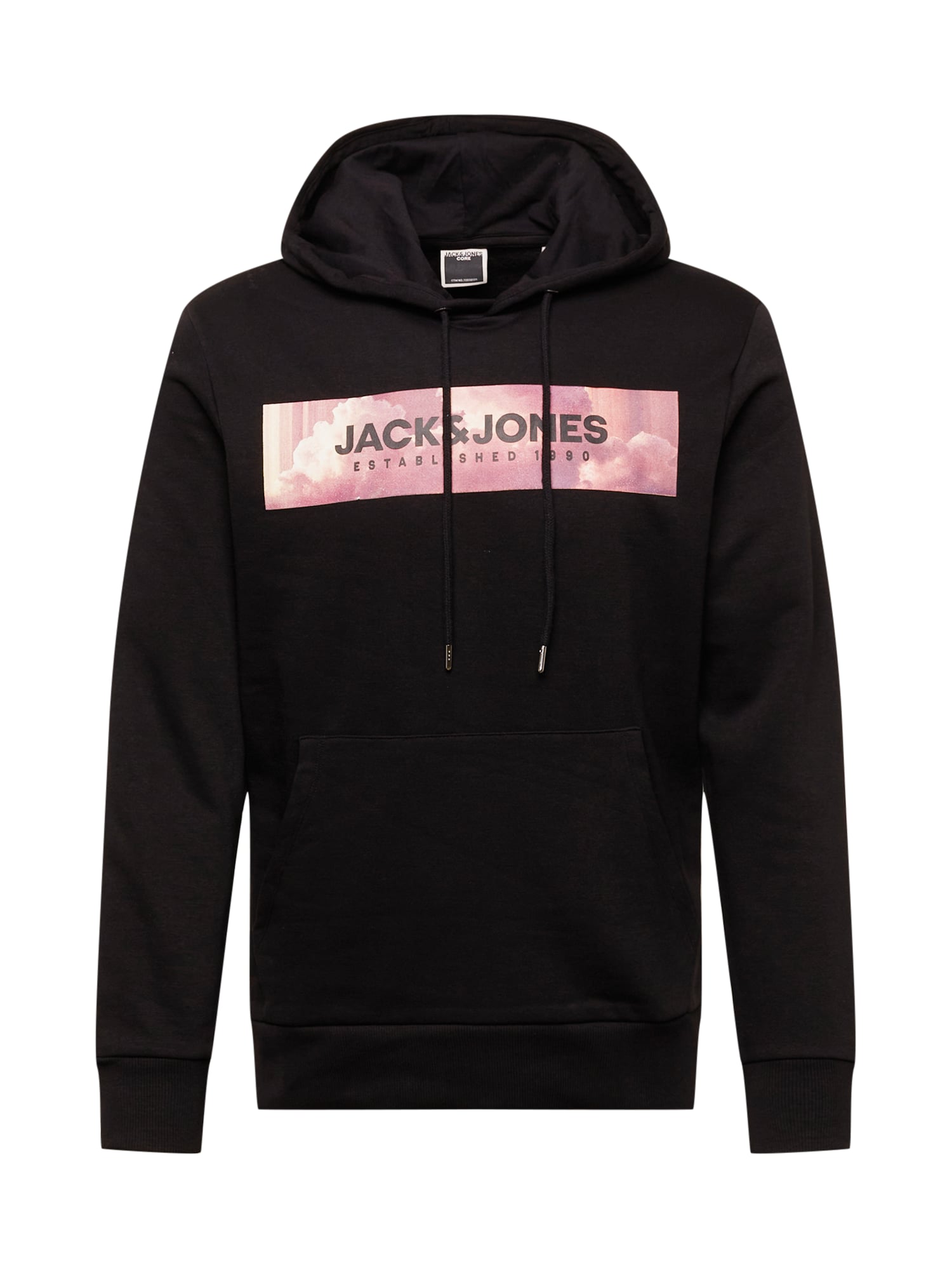 JACK & JONES Majica 'Anniv'  burgund / črna / bela