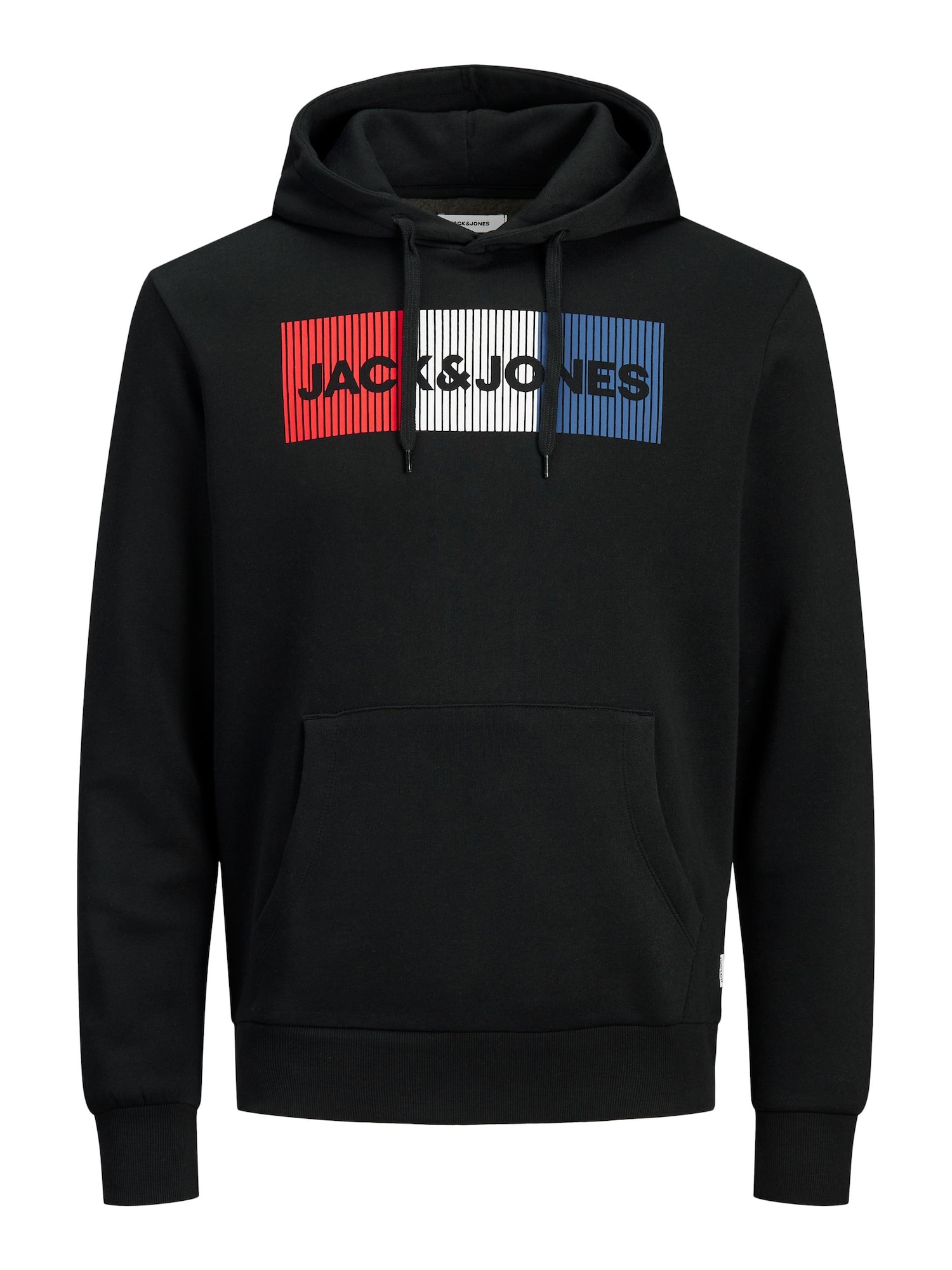 JACK & JONES Majica 'Ecorp'  modra / rdeča / črna / bela