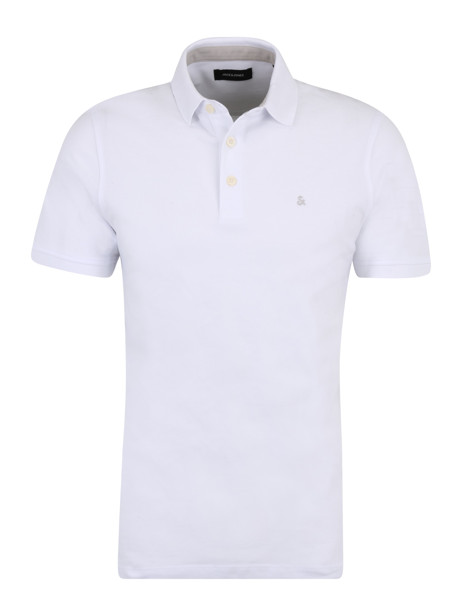 JACK & JONES Majica 'Paulos'  siva / bela