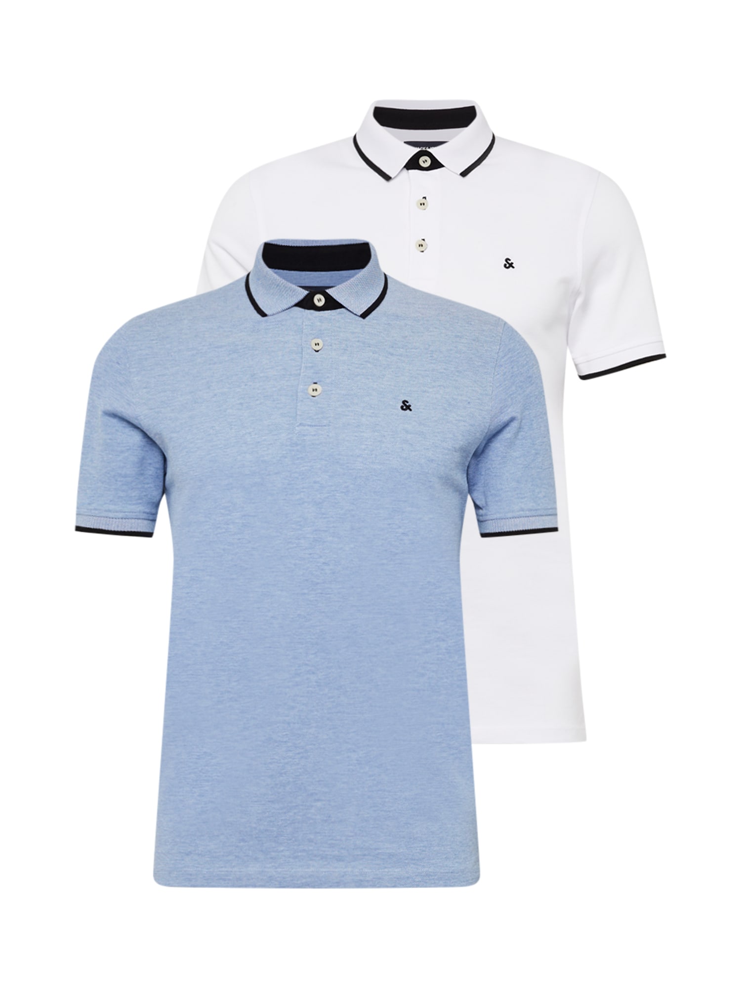 JACK & JONES Majica 'Paulos'  svetlo modra / temno modra / bela