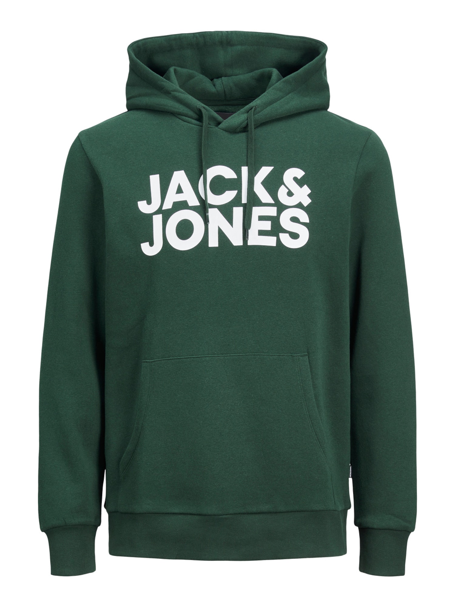 JACK & JONES Majica  temno zelena / bela