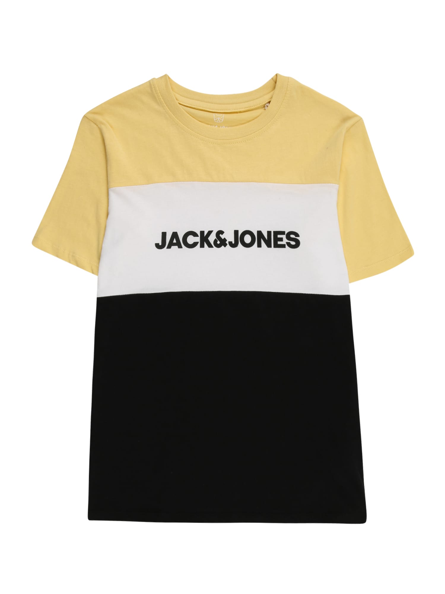 Jack & Jones Junior Majica  temno modra / svetlo rumena / bela