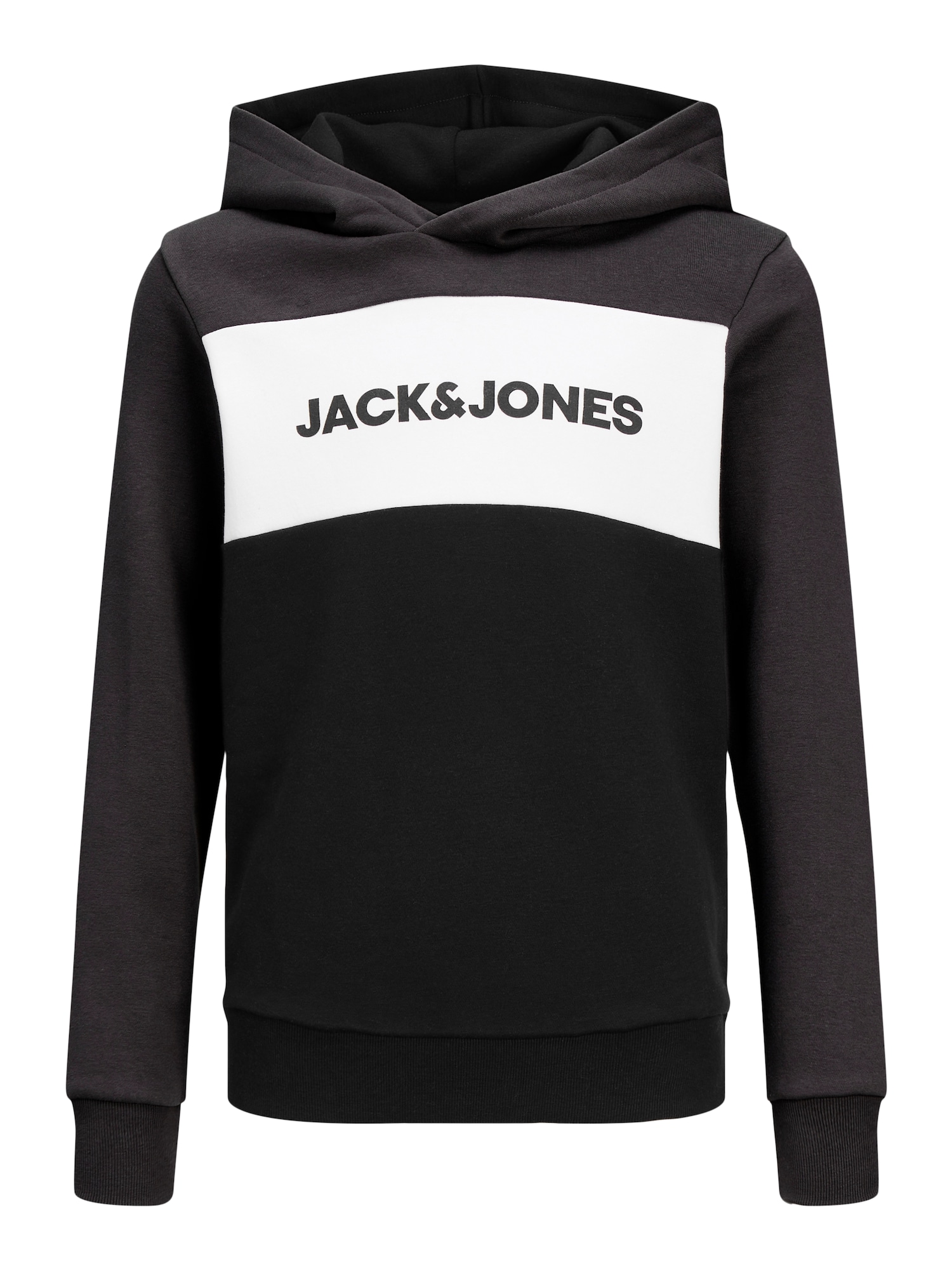 Jack & Jones Junior Majica  temno siva / črna / bela