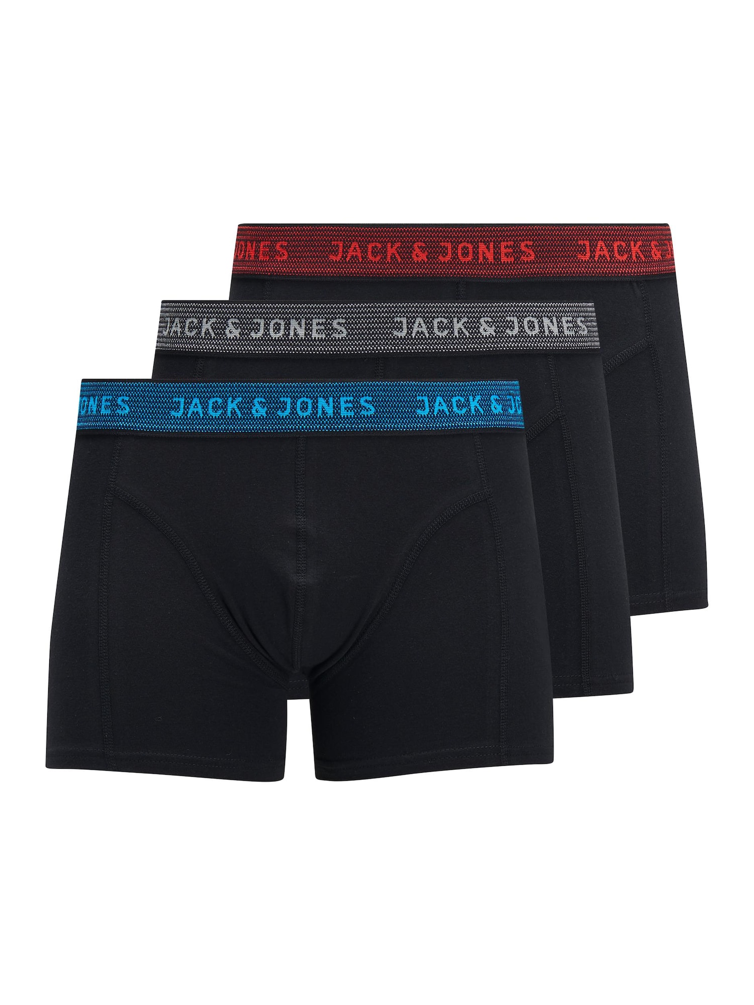 Jack & Jones Junior Spodnjice  modra / siva / rdeča / črna