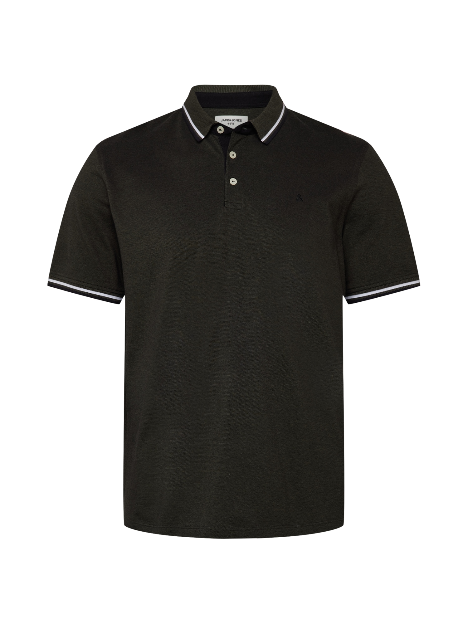 Jack & Jones Plus Majica  temno zelena / bela