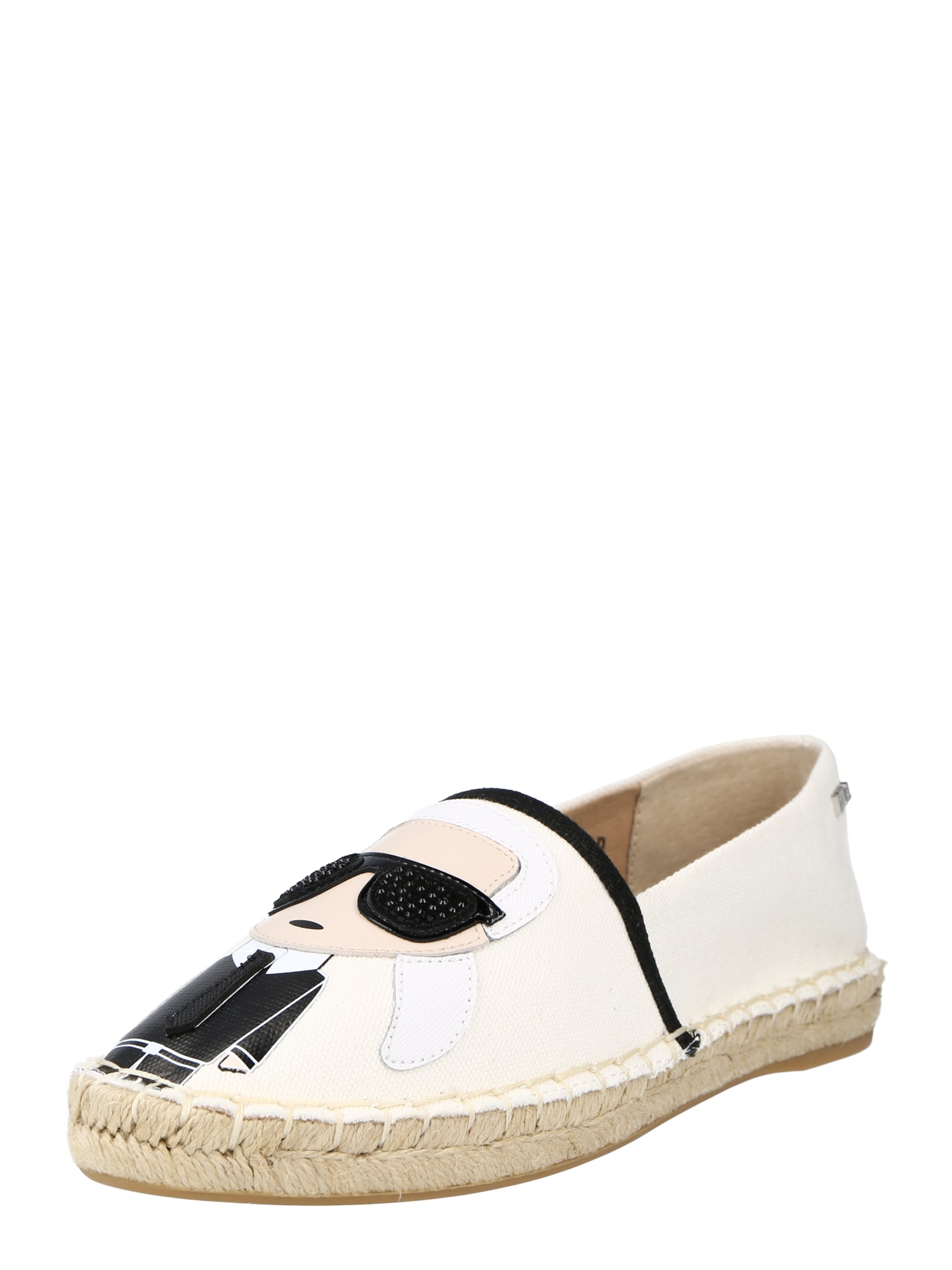 Karl Lagerfeld Espadrile 'KAMINI'  bež / črna / bela