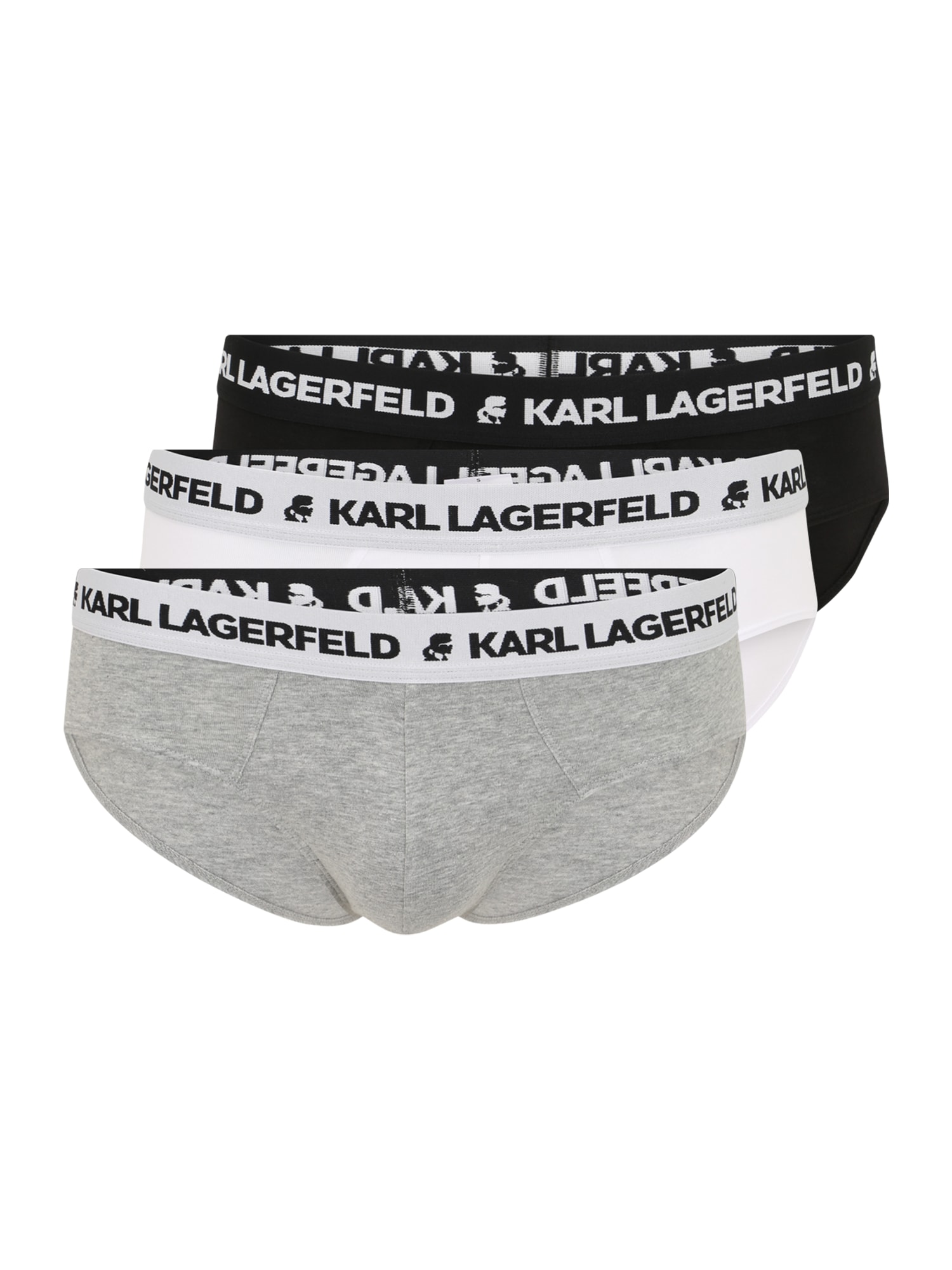 Karl Lagerfeld Spodnje hlačke  pegasto siva / črna / bela