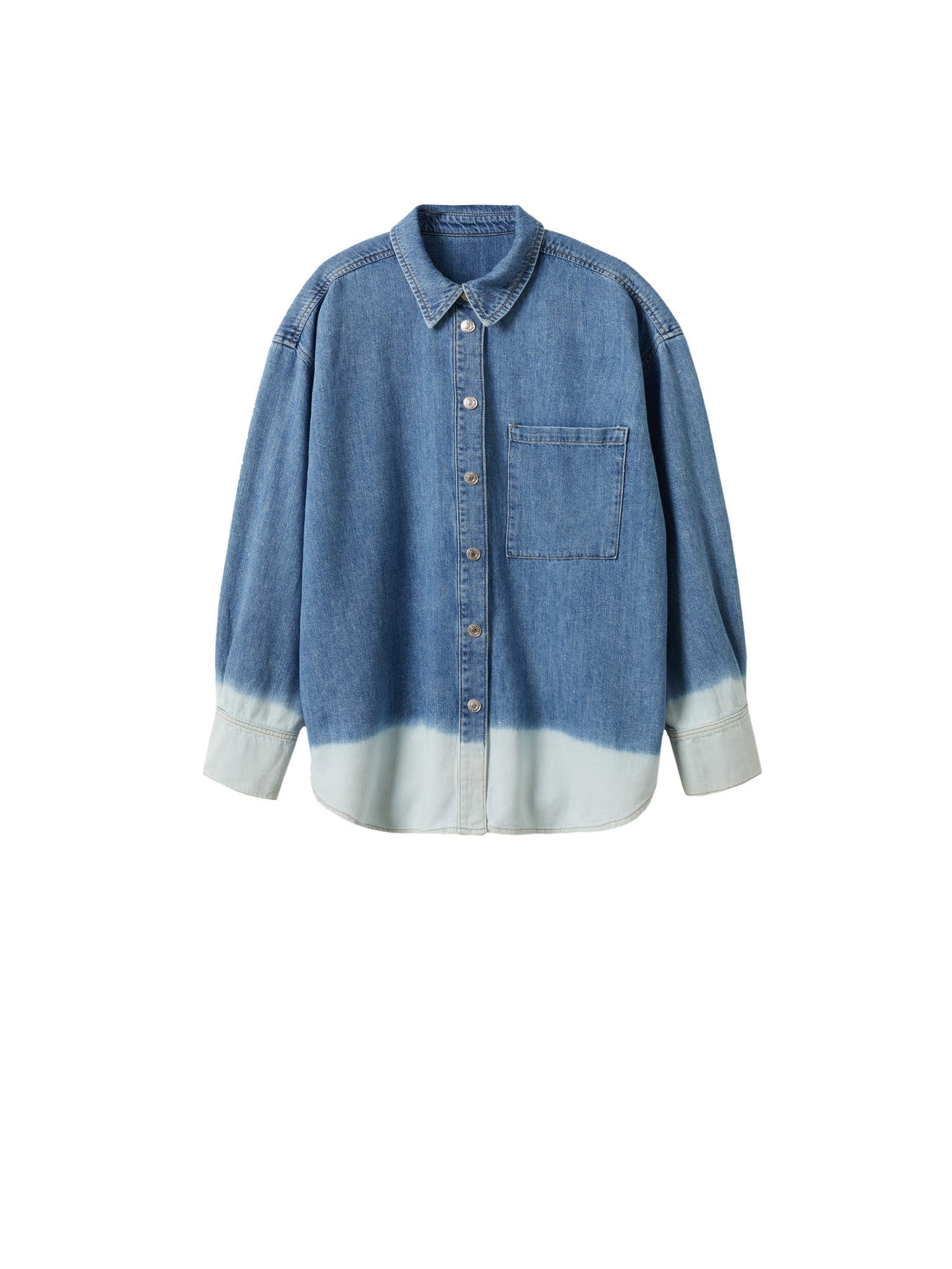 MANGO Bluza 'Tiedye'  moder denim / svetlo modra