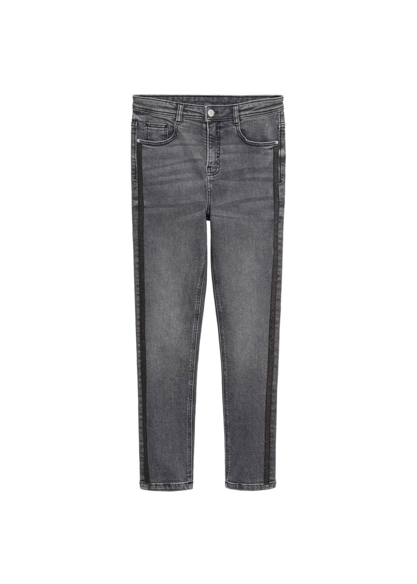 MANGO KIDS Kavbojke 'Purple'  siv denim / črna