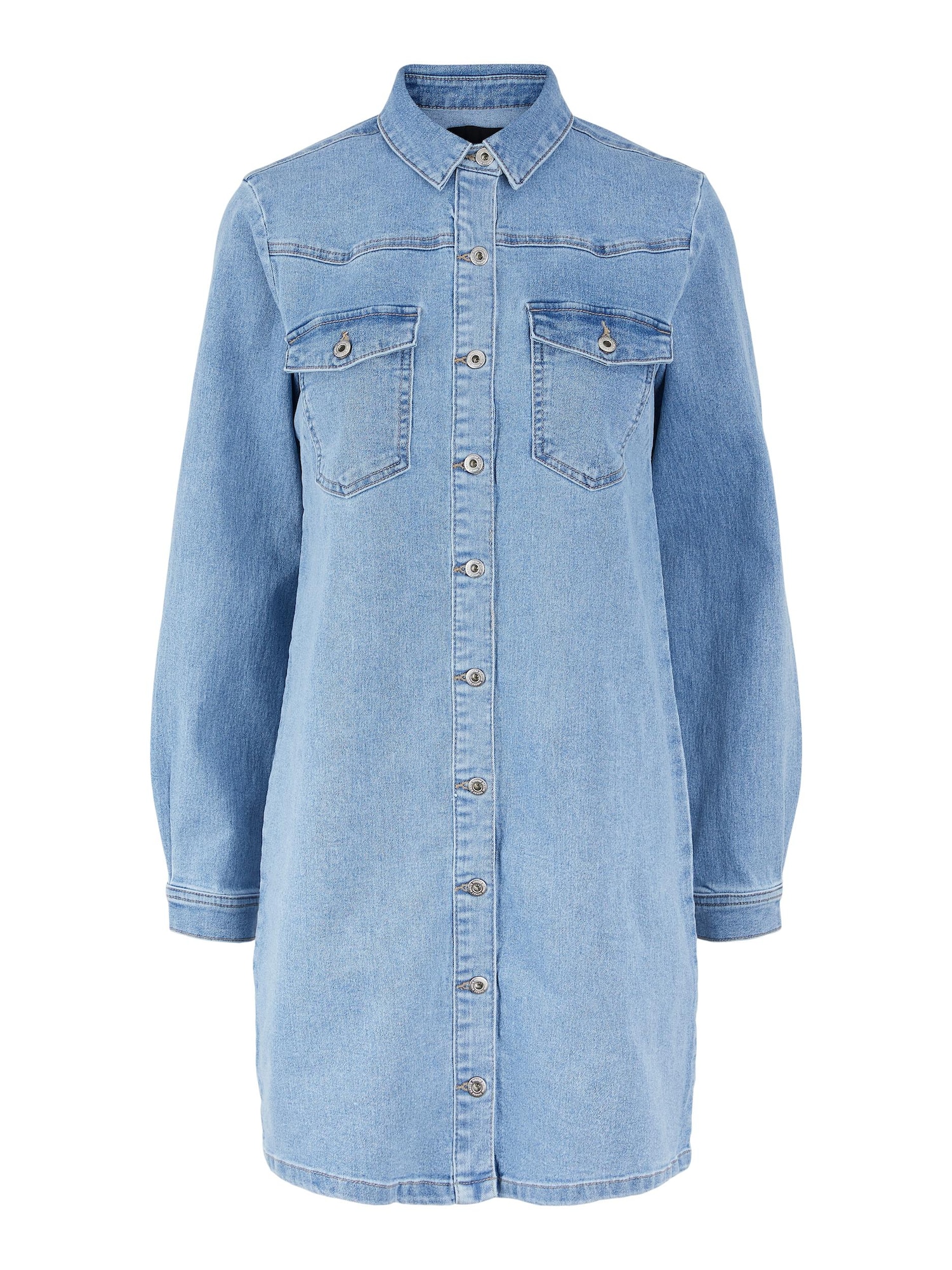 PIECES Dolga srajca 'Perry'  moder denim