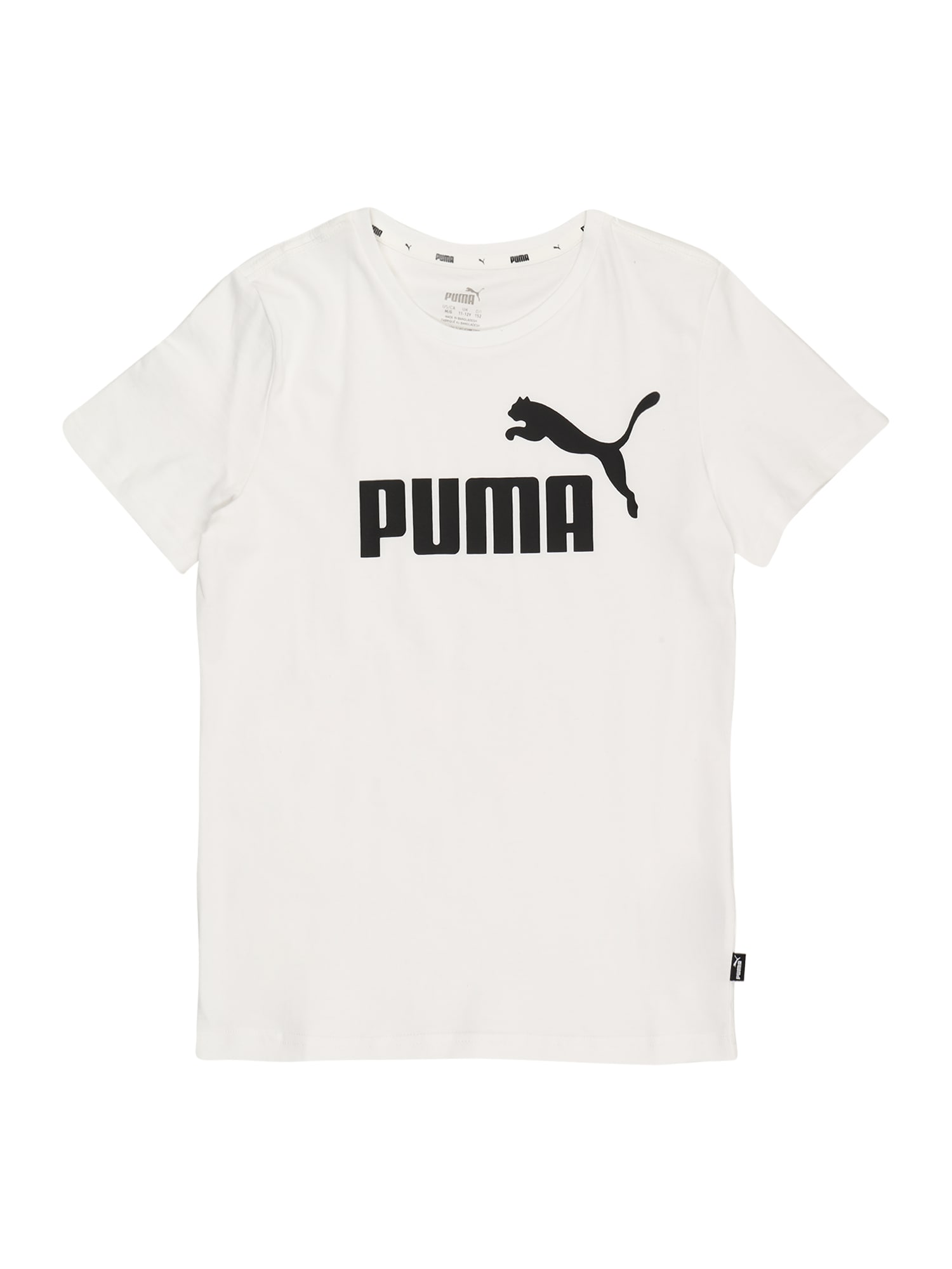 PUMA Majica  črna / bela