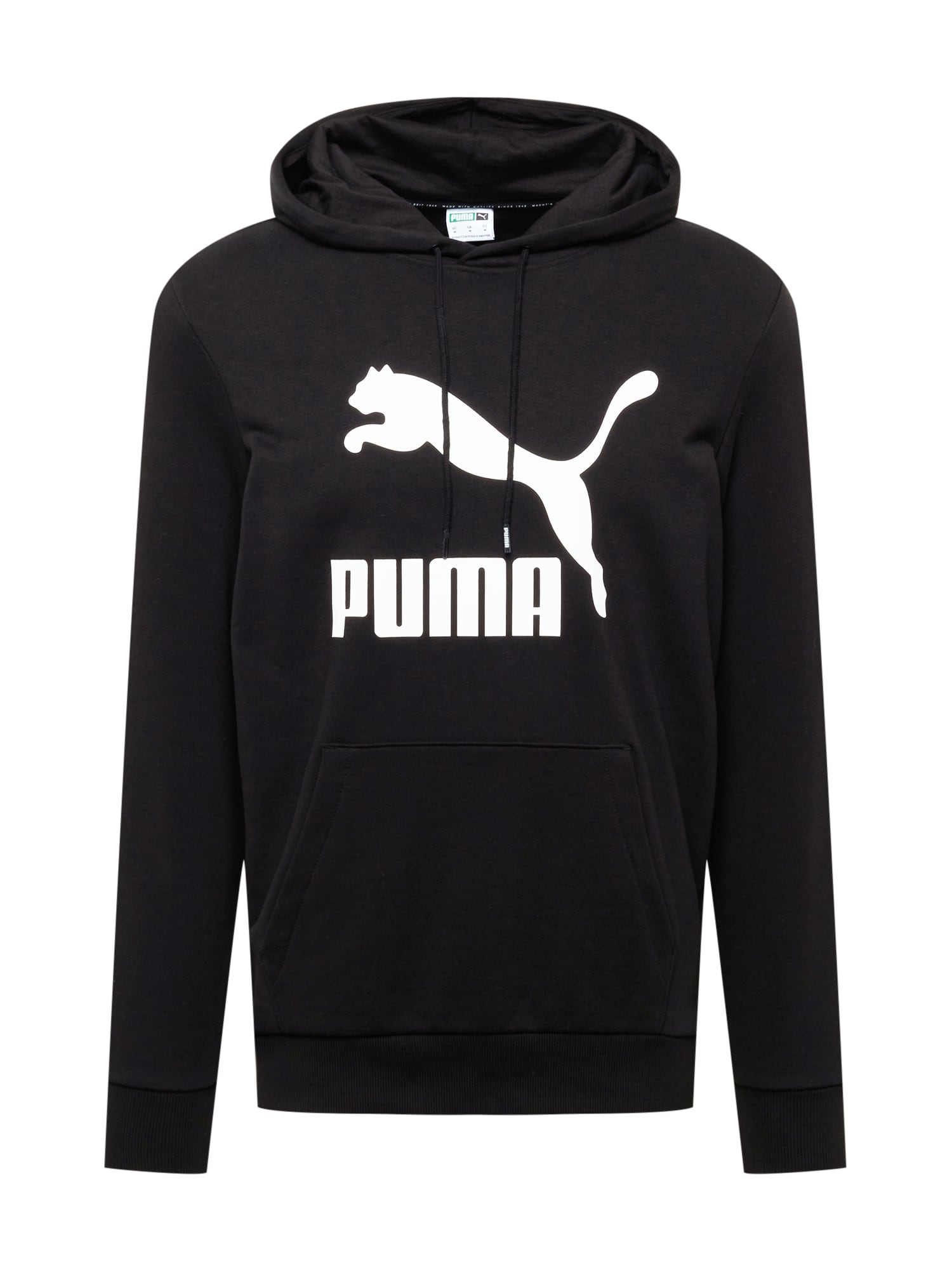 PUMA Majica  črna / bela