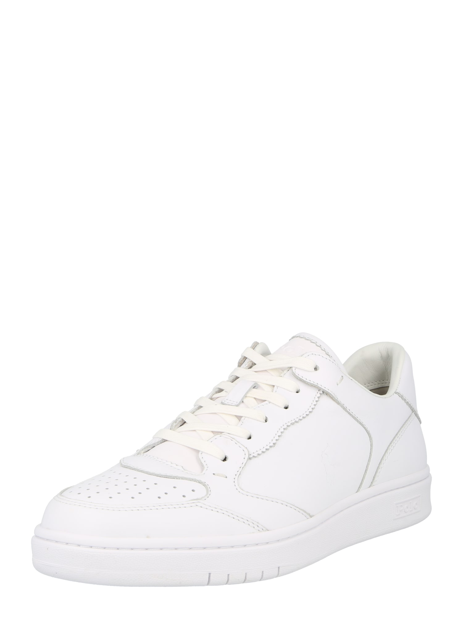 Polo Ralph Lauren Nizke superge 'POLO CRT LUX-SNEAKERS-LOW TOP LACE'  bela