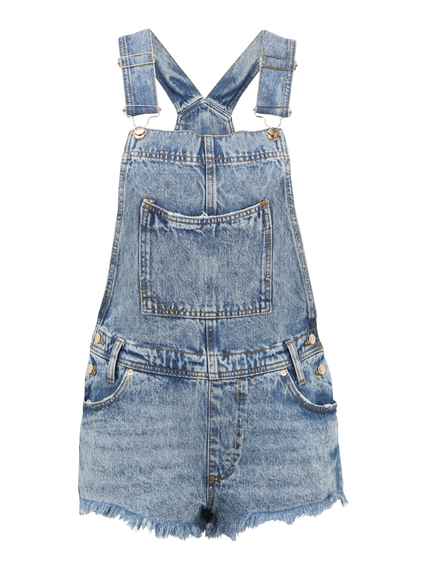 River Island Petite Hlače z naramnicami  moder denim