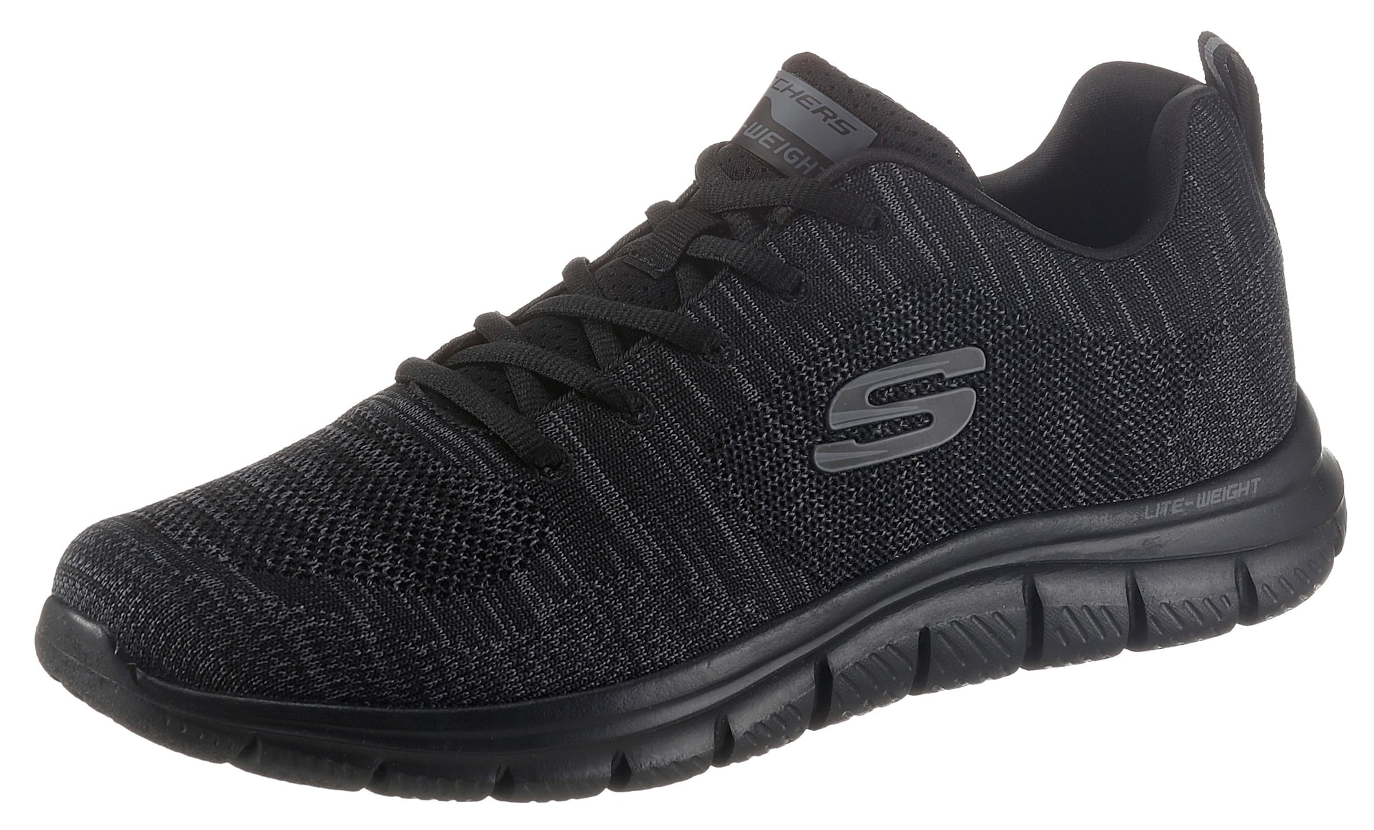 SKECHERS Nizke superge  siva / črna