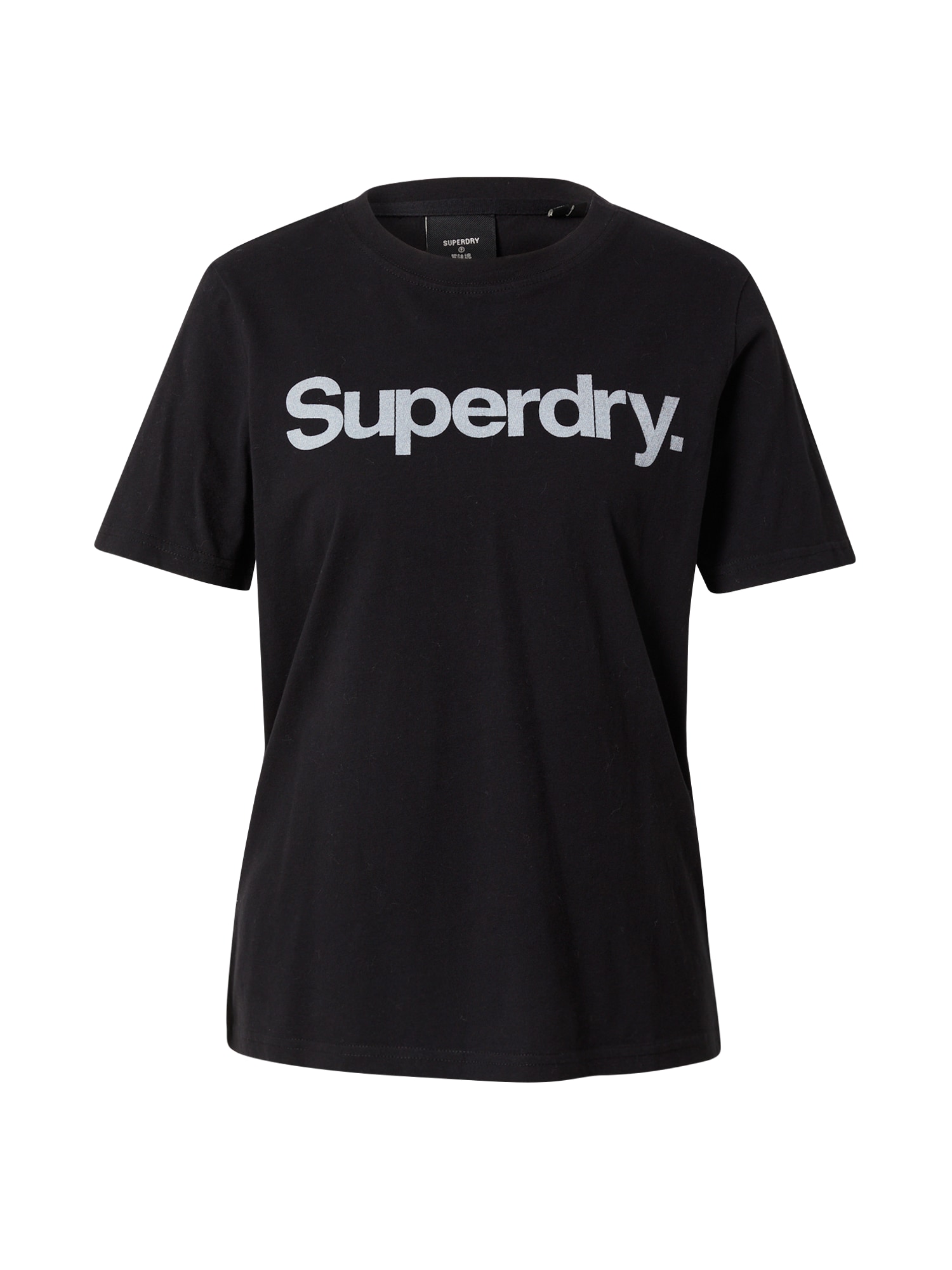 Superdry Majica  črna / bela