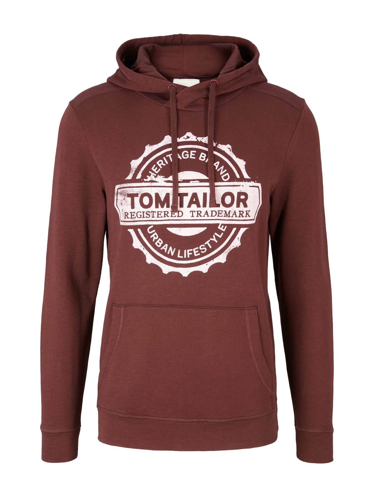 TOM TAILOR Majica  bordo / bela