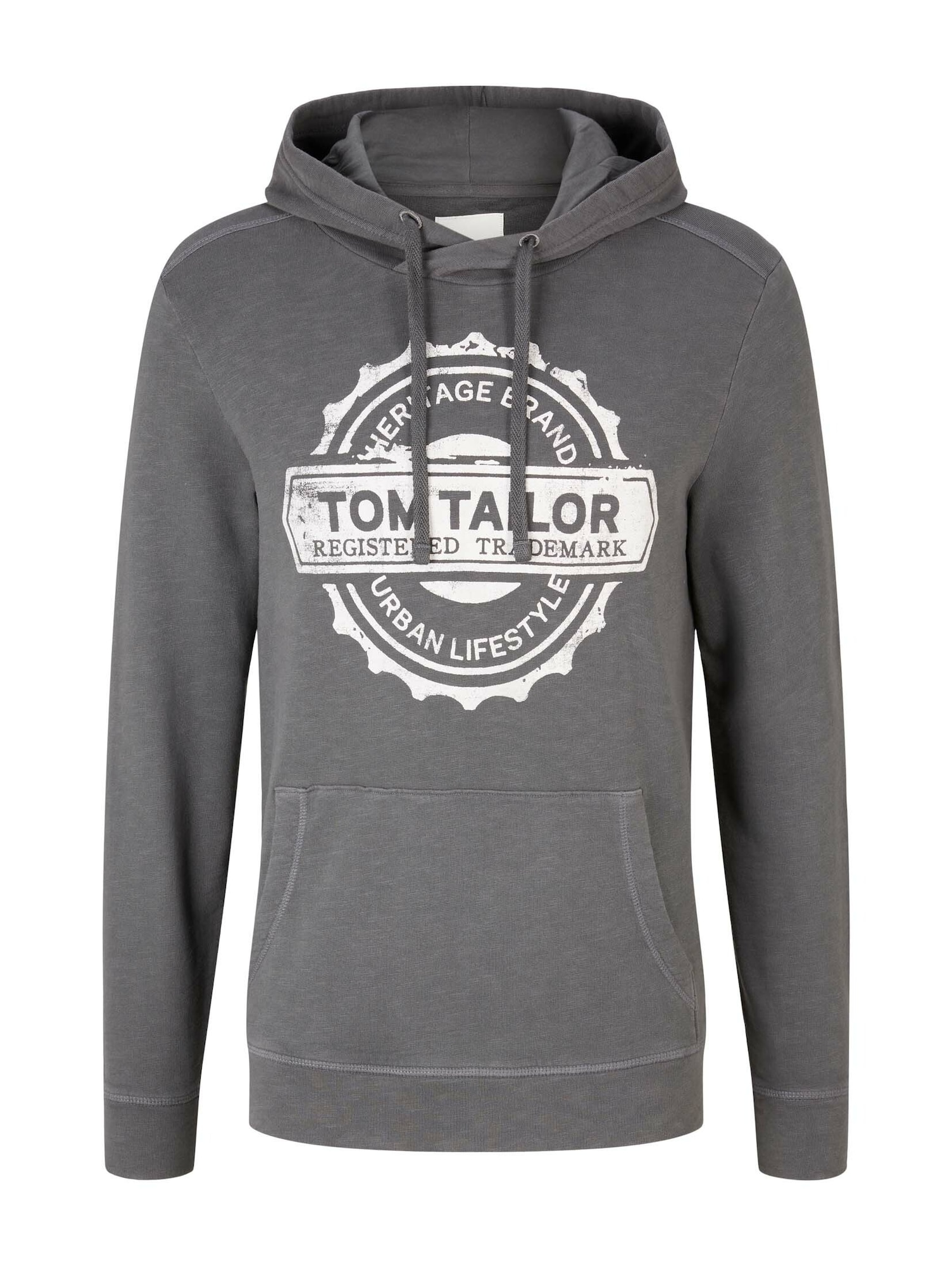 TOM TAILOR Majica  siva / bela