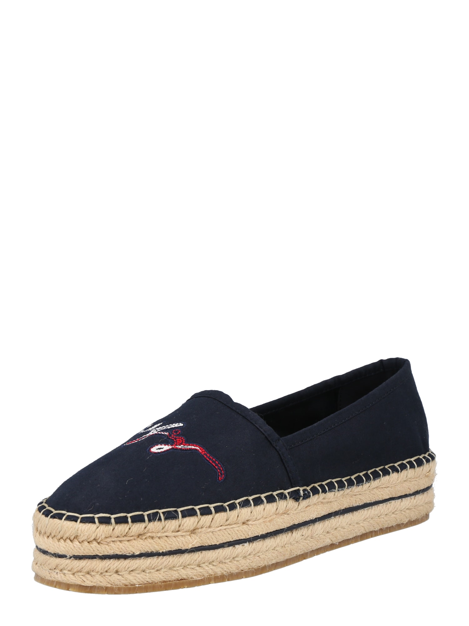 TOMMY HILFIGER Espadrile  bež / temno modra / rdeča